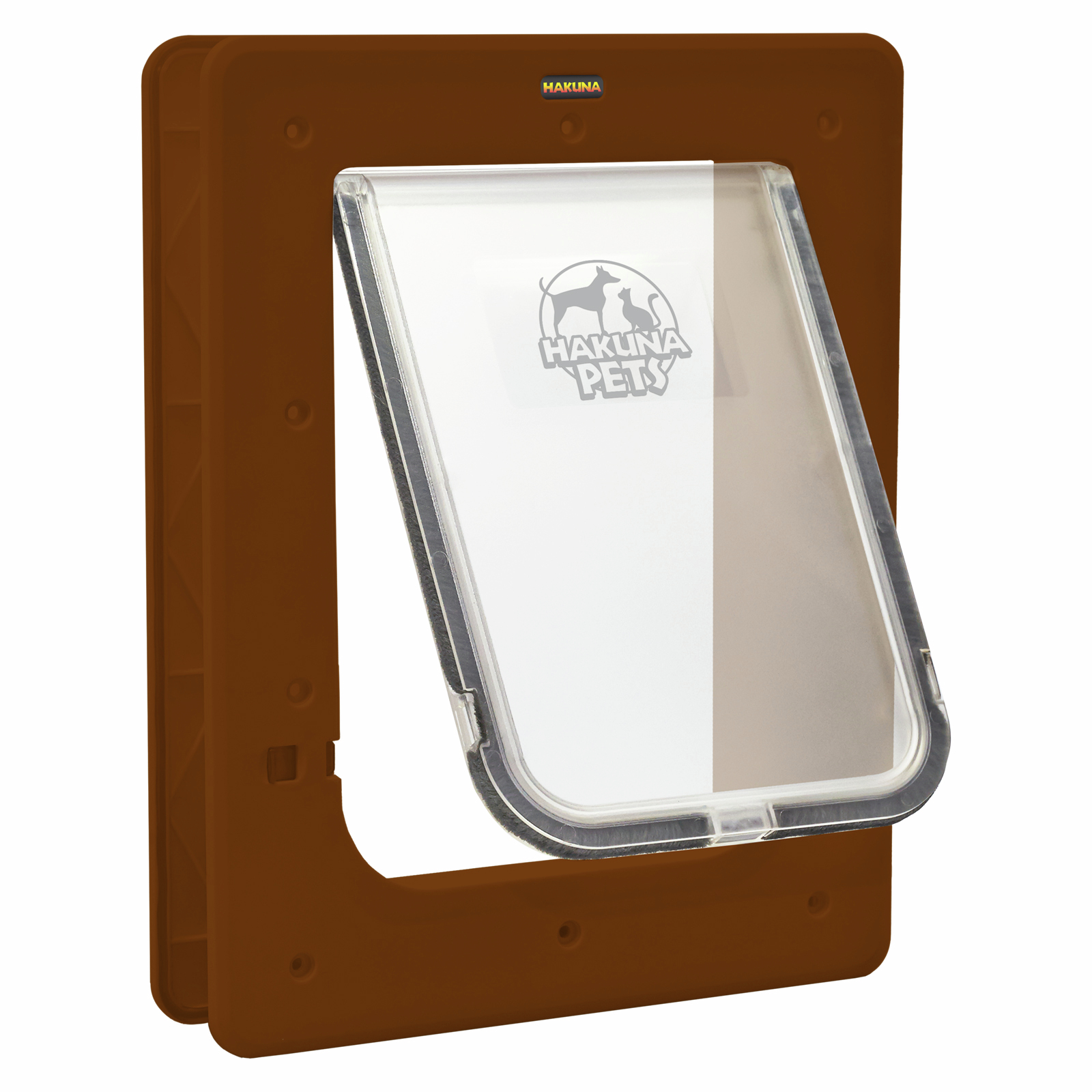 Hakuna Pets Large Brown Super Tough Pet Door Bunnings Australia