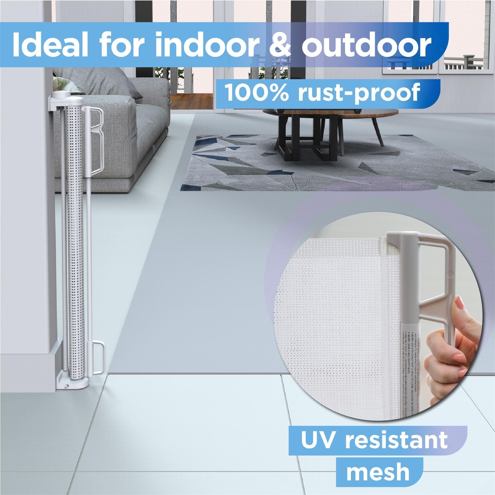 Perma Child Safety 1.4m White Retractable Gate Bunnings Australia