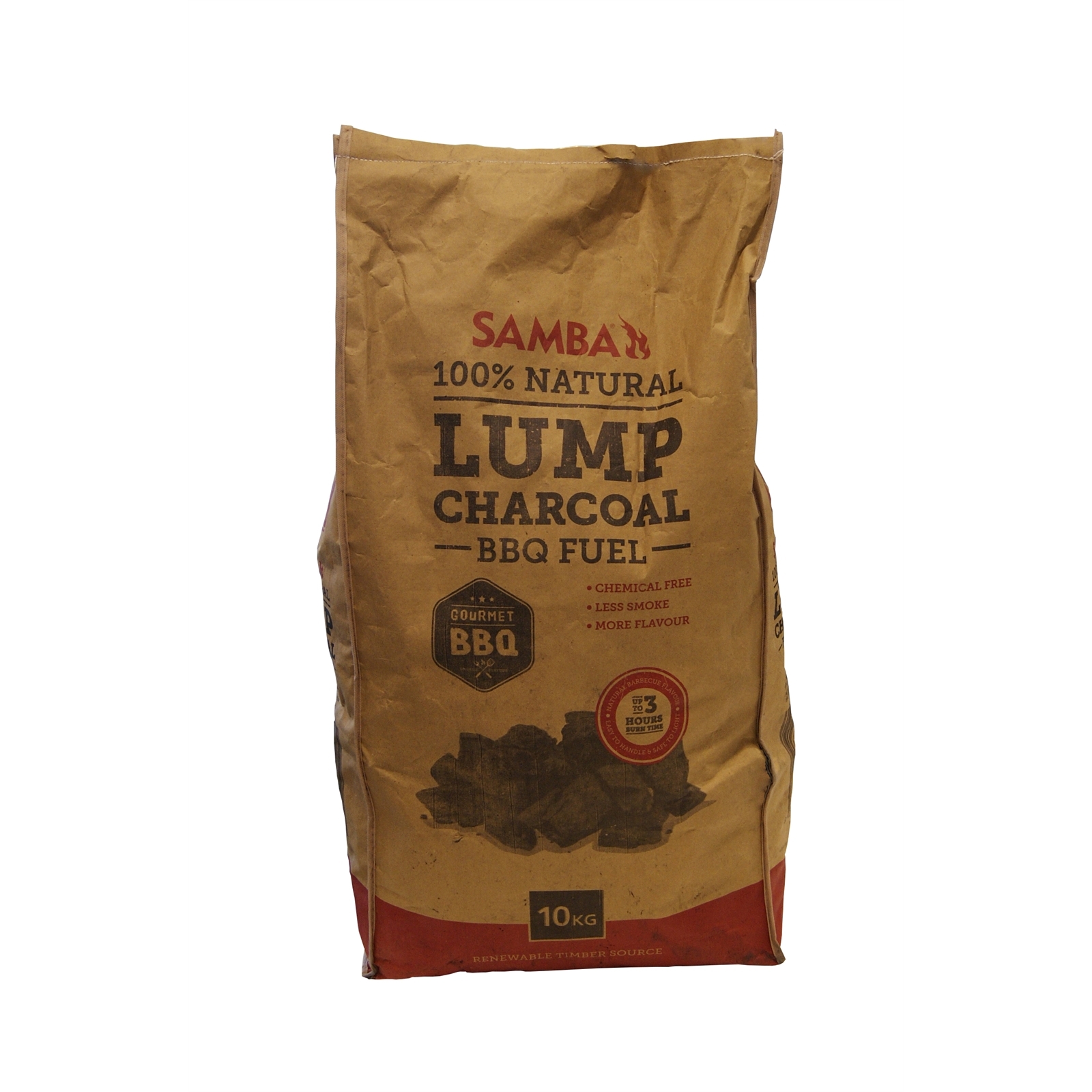 Samba 10kg Natural Lump Charcoal BBQ Fuel Bunnings New Zealand