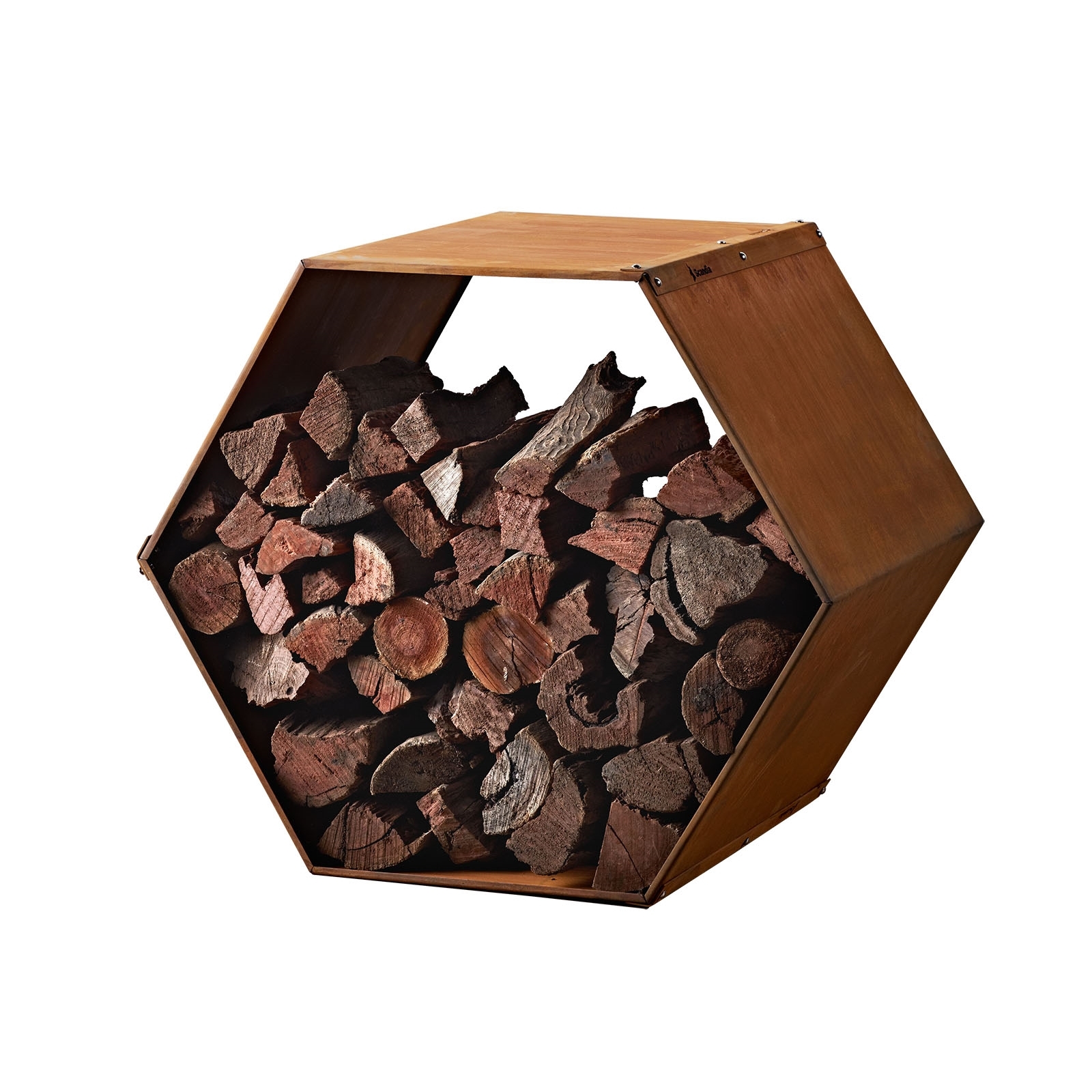 Scandia Beehive Log Storage 850mm Corten Brown Bunnings Australia