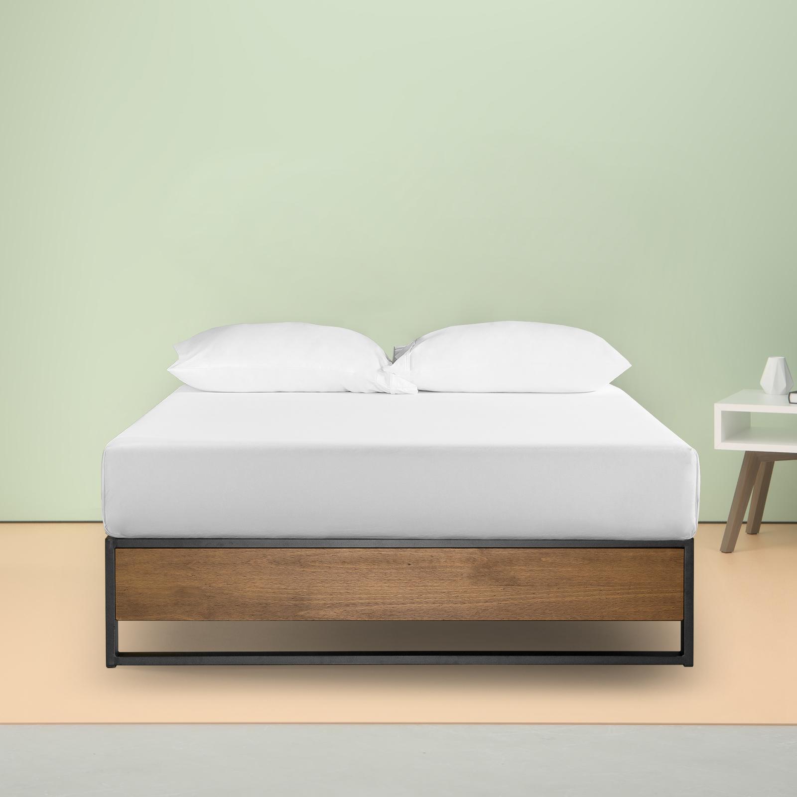 Zinus Suzanne Metal and Solid Wood 15cm Bed Base Single Bunnings