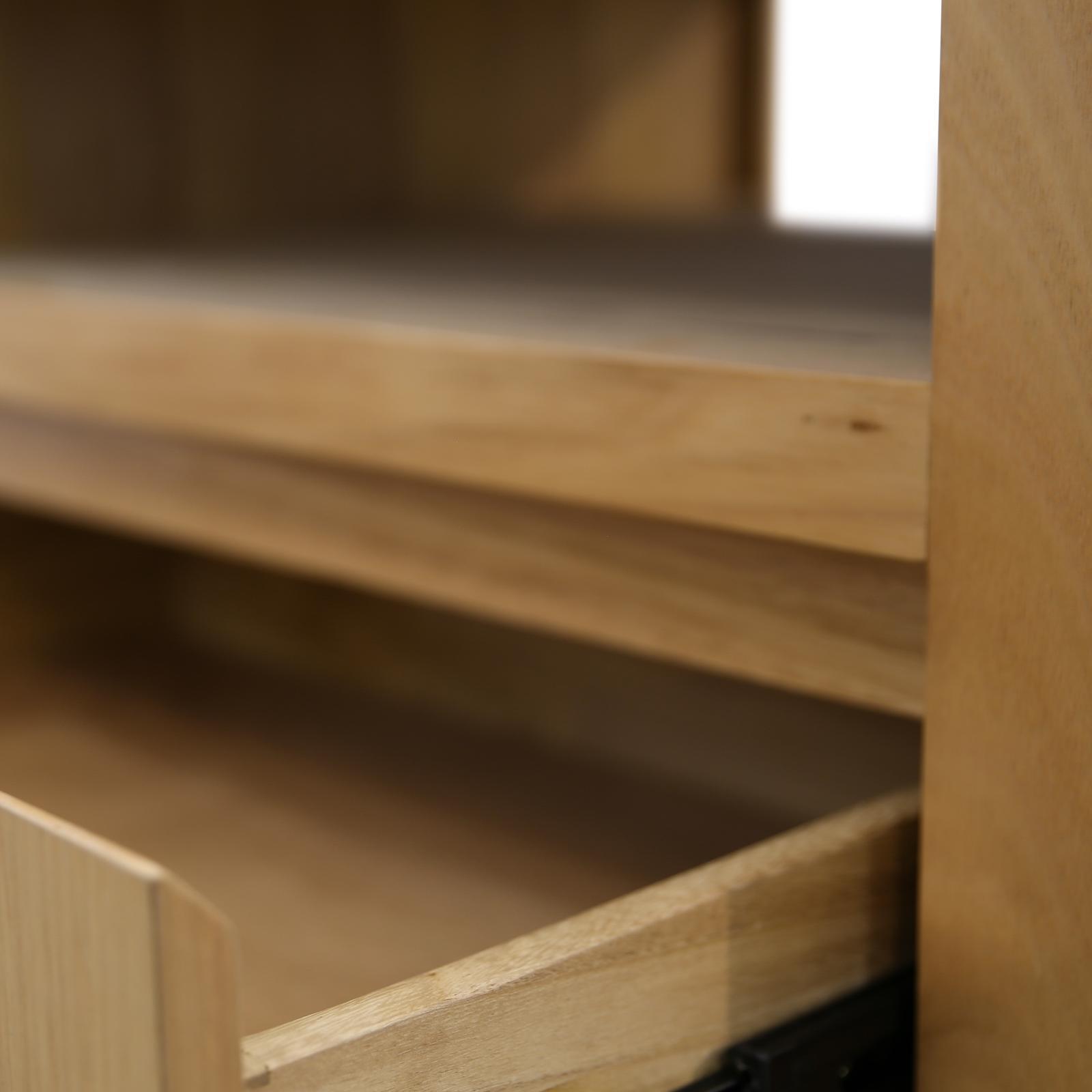 Rosemallow Lamp Side Table 65cm Parquet Top Solid Messmate Timber Wood