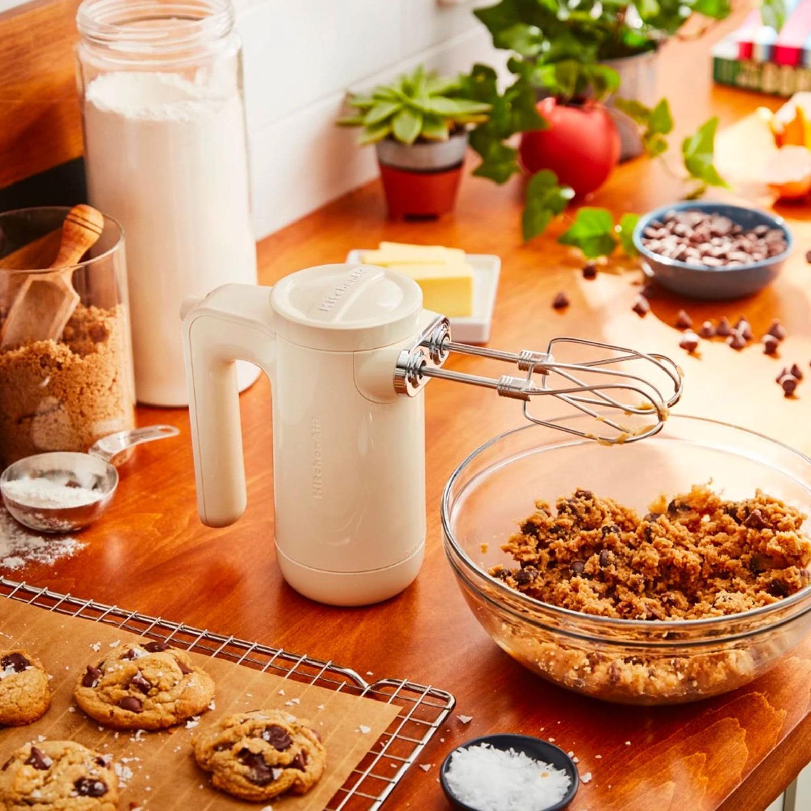 KitchenAid KHMB732 Cordless Hand Mixer Almond Cream Bunnings Australia