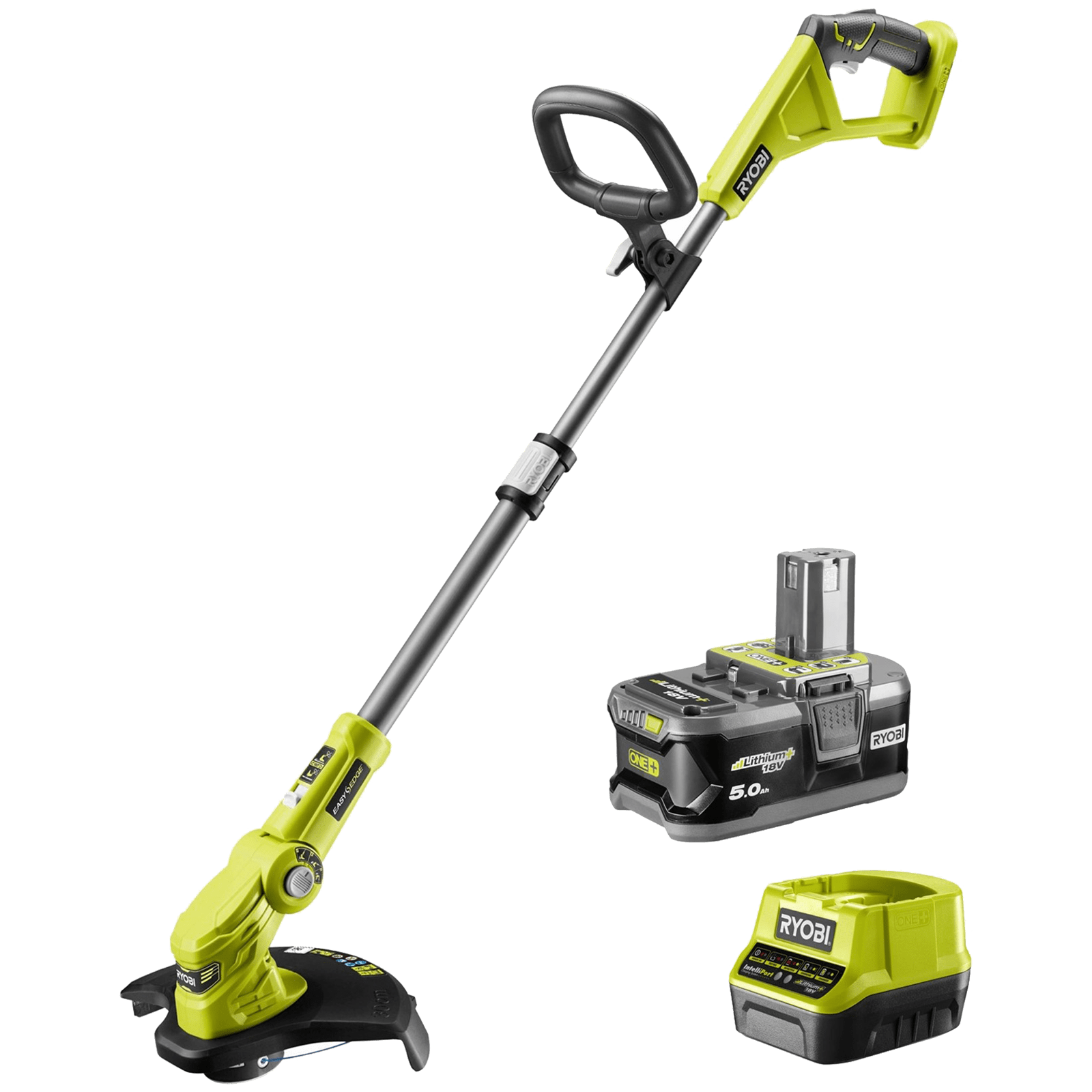 Ryobi ONE+ 18V 5.0Ah 25/30cm Line Trimmer Kit Bunnings New Zealand