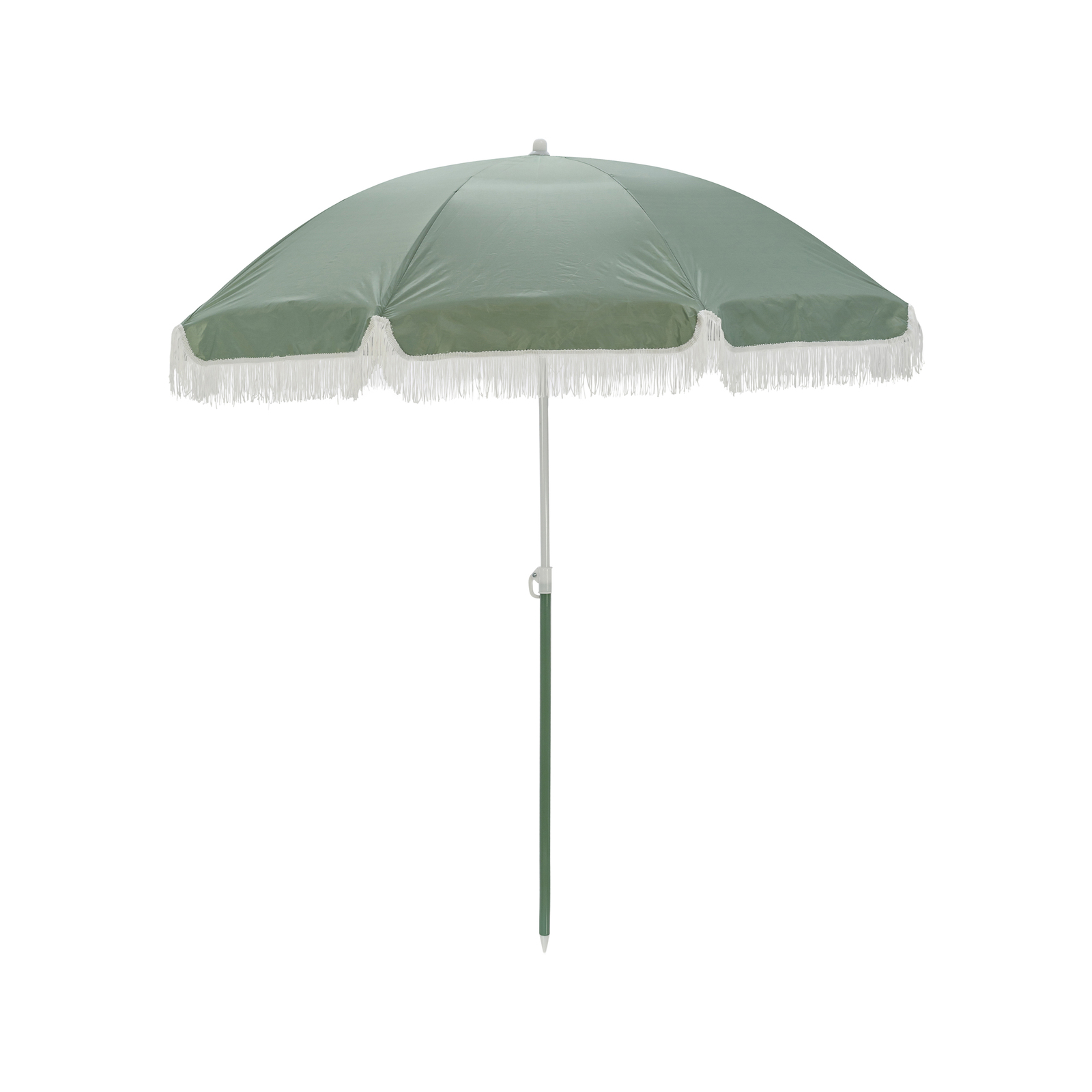 Marquee 1.6m Solid Green Beach Umbrella With Tassels Bunnings Australia