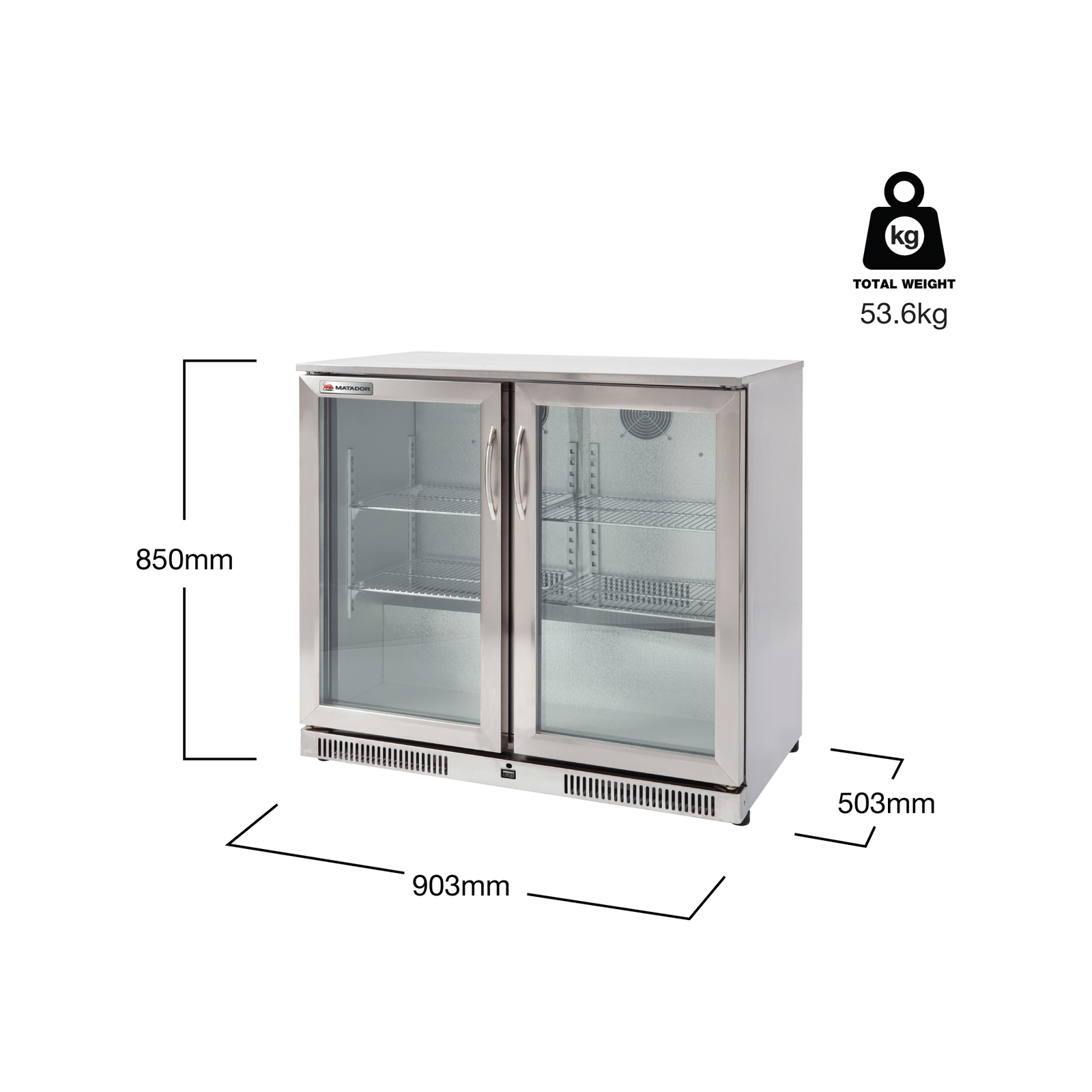 Matador Stainless Steel Bar Fridge Double Door Bunnings Australia