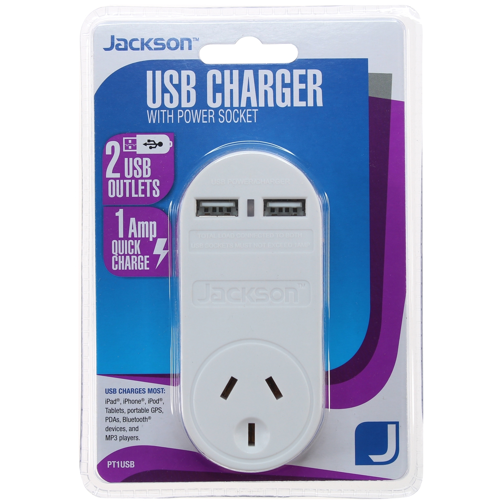 Jackson 2 Outlet USB Charger Bunnings Australia