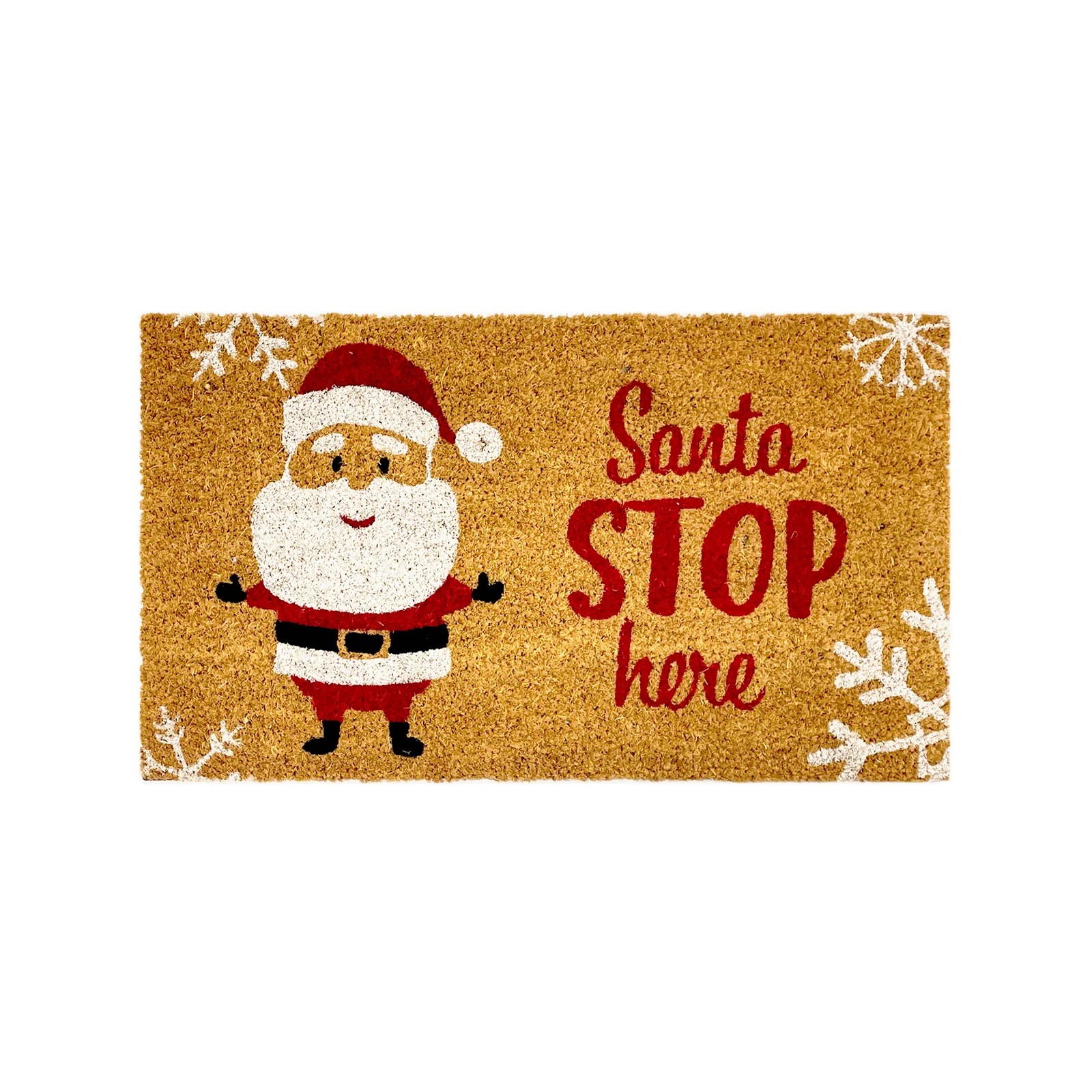 Madras Link 40 x 70cm Outdoor Light Up Christmas Mat Santa Stop Here