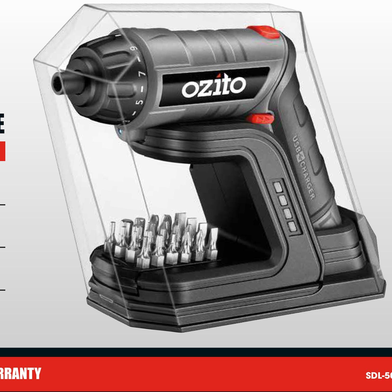 Ozito 3.6V Cordless Screwdriver With USB Changing Base Bunnings New