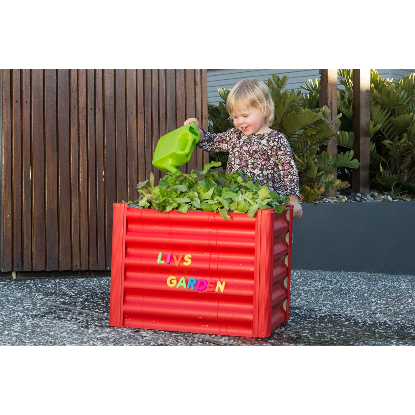 My First Garden 550 x 350 x 410mm Bright Red Raised Garden Bed