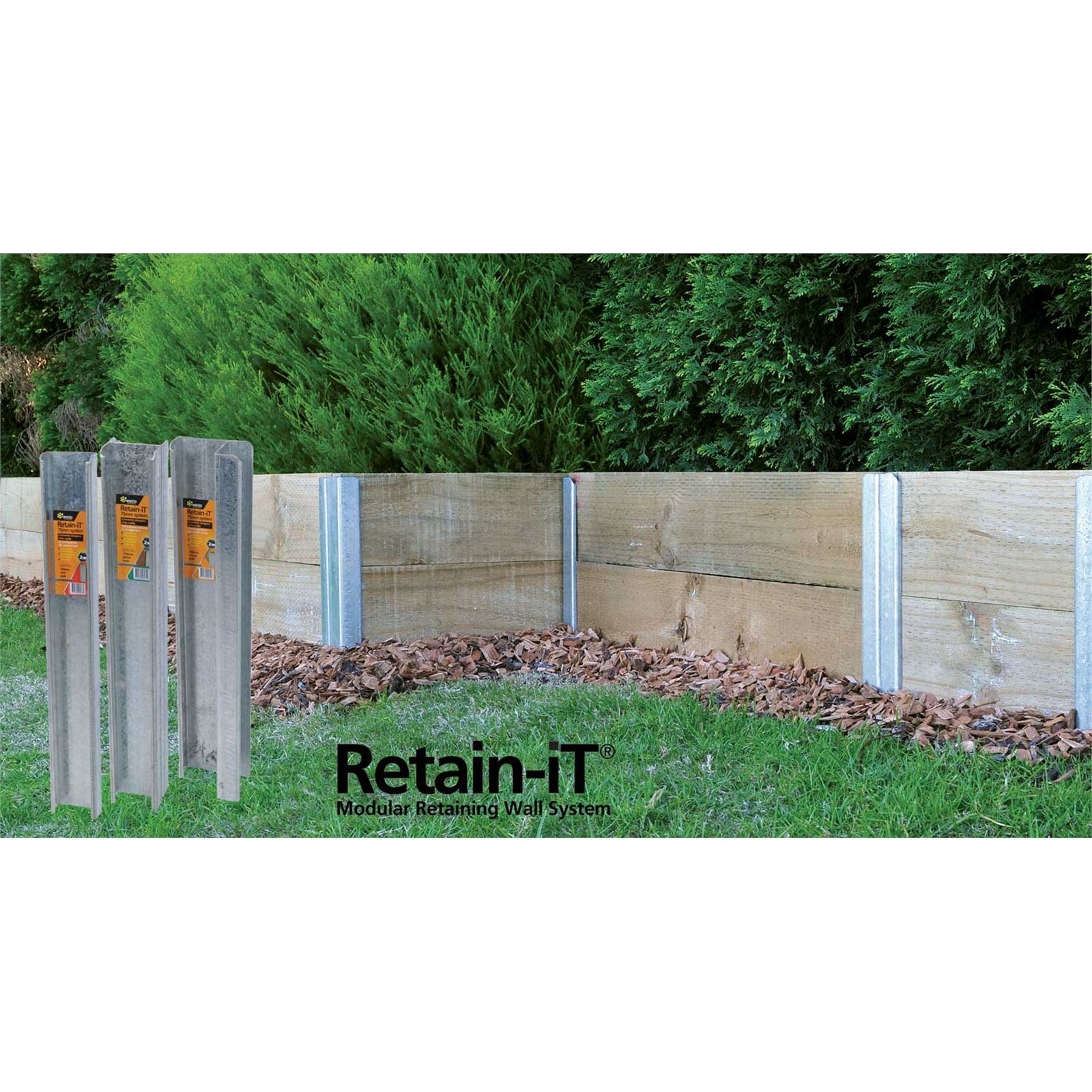 50 x 450mm Corner Post Galvanised Steel Retain It Sleeper Upright