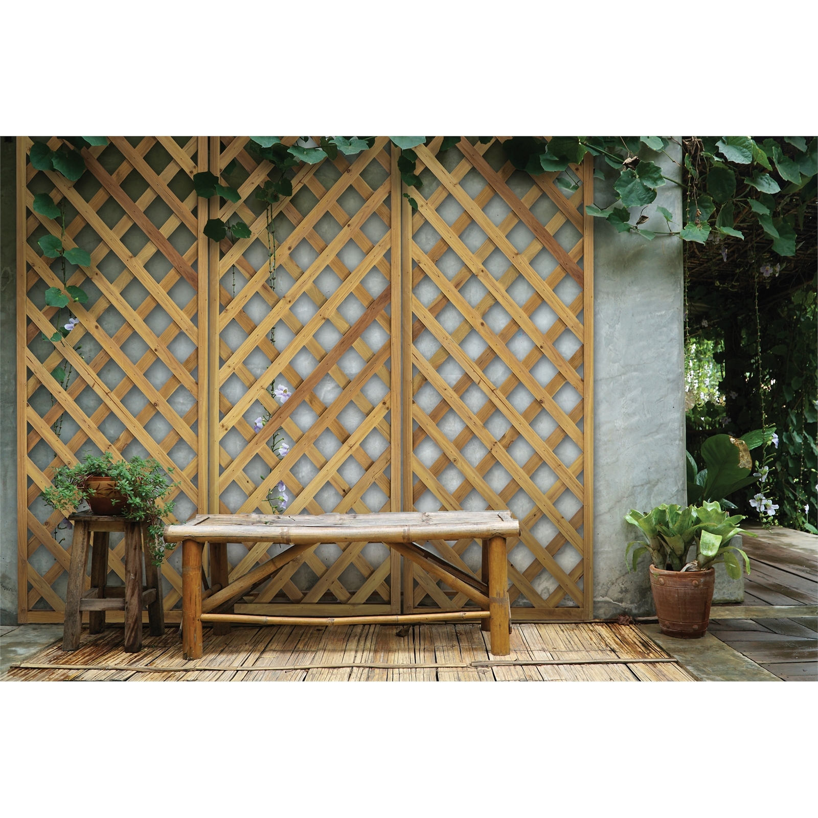 Lattice Makers 1800 x 600mm Diagonal Framed Lattice Panel Bunnings