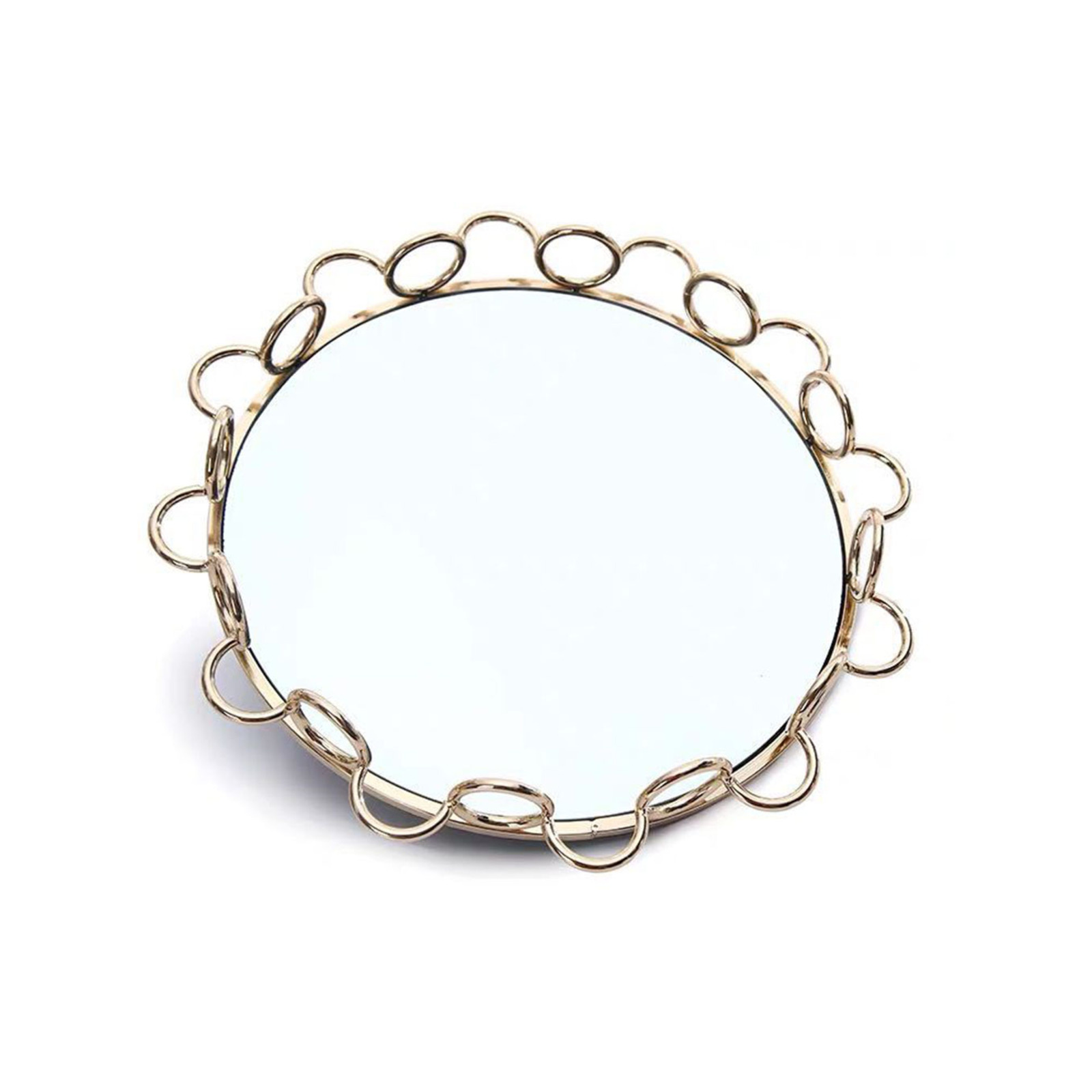 SOGA 33cm BronzeColored Round Vanity Tray with Handles Bunnings Australia