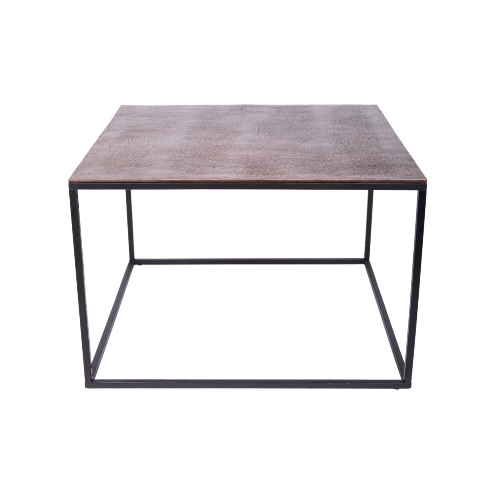 SSH COLLECTION Cubic 69cm Square Coffee Table Black Frame with