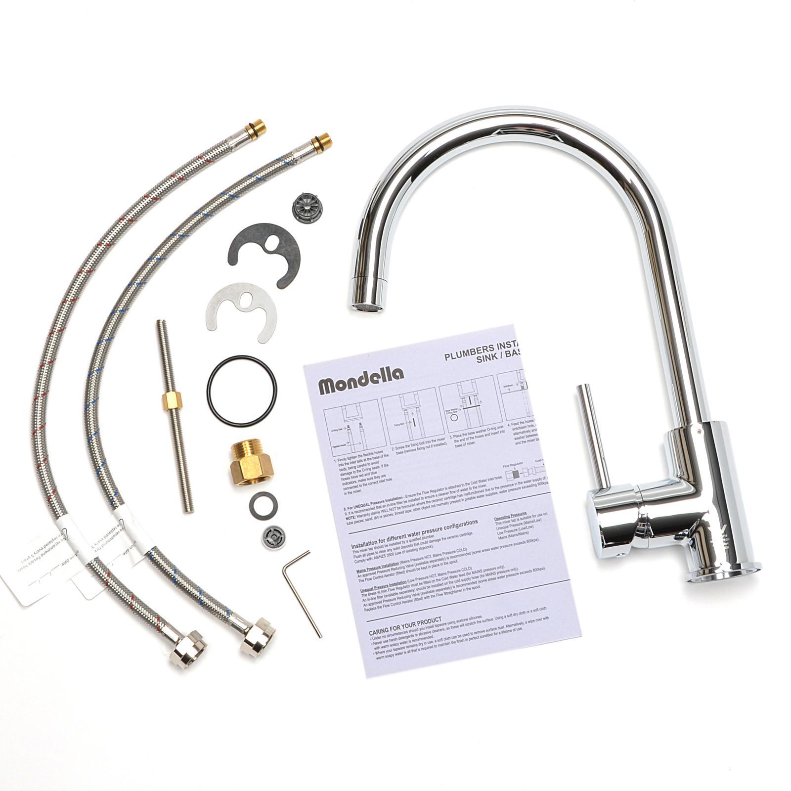 Mondella Resonance Curved Sink Mixer Suitable For All Pressure