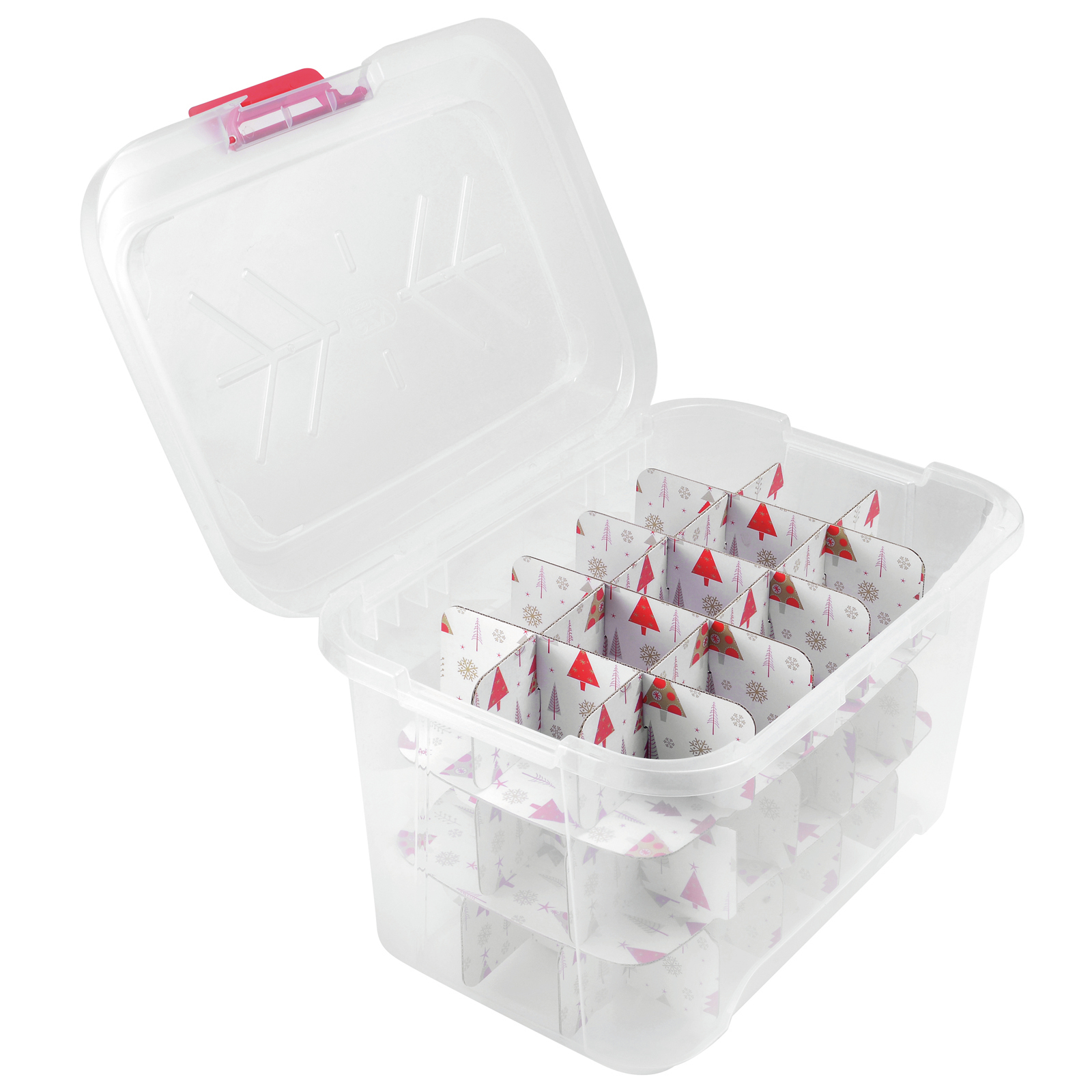 Ezy Storage 31L Christmas Ornament Storage Tub With Dividers Bunnings