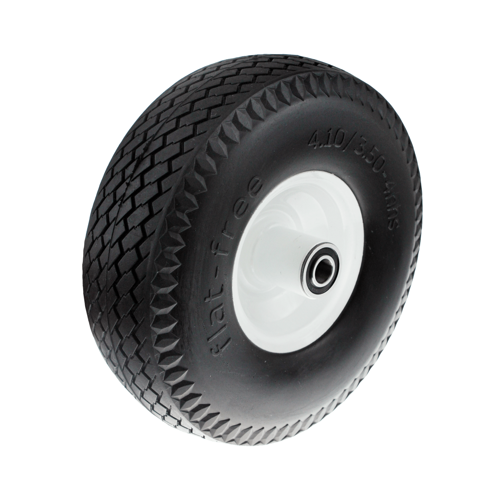 Easyroll 3.5 x 4" Flat Free Puncture Proof Trolley Wheel With 5/8" Axle