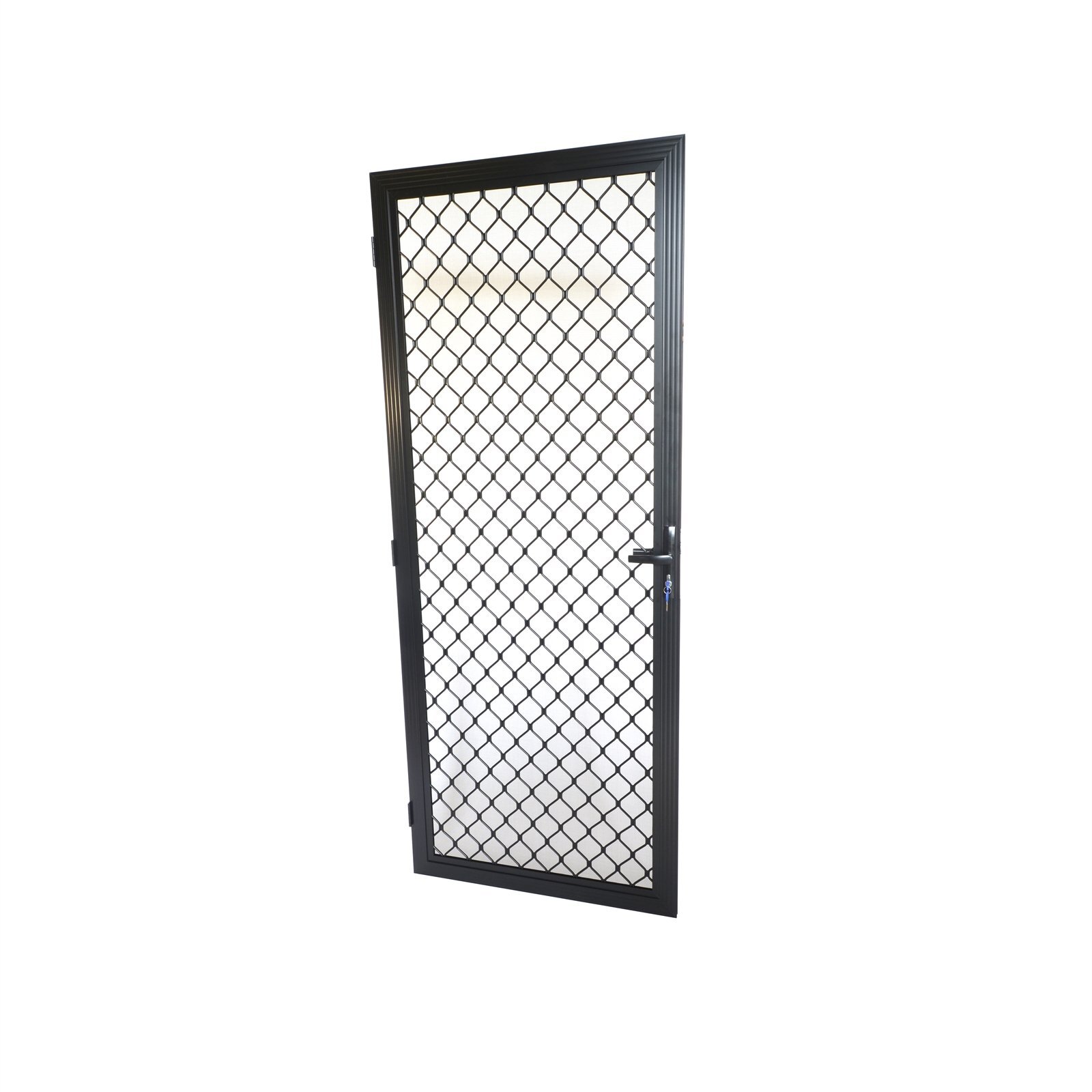 Protector Aluminium 810 x 1980mm Black Fixed Barrier Grille Door