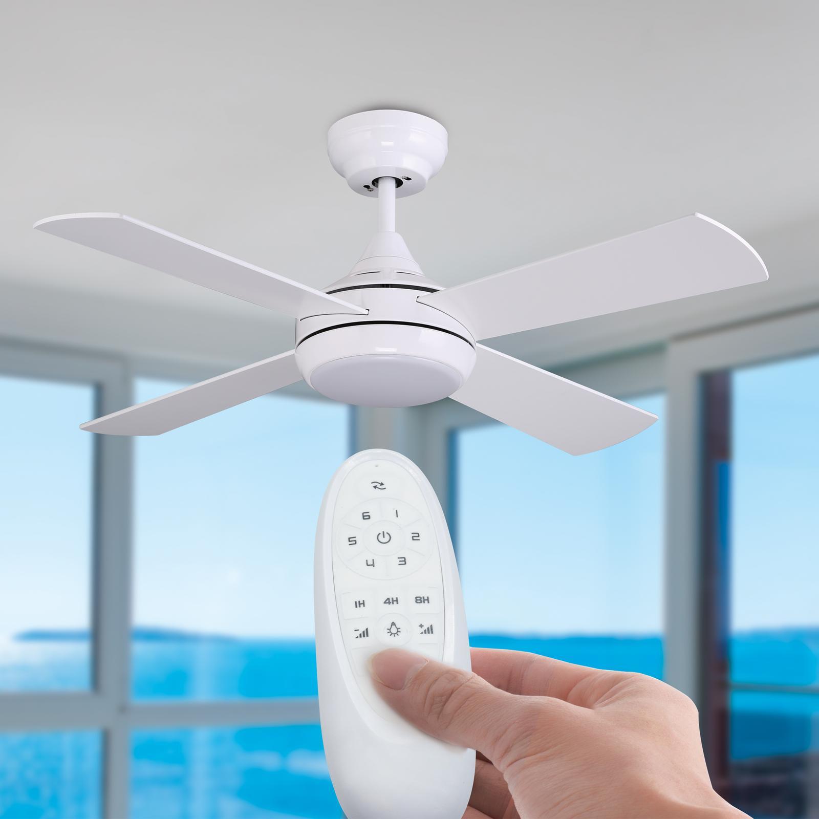 Arlec 90cm White Boston II 4 Blade DC Ceiling Fan Bunnings Australia