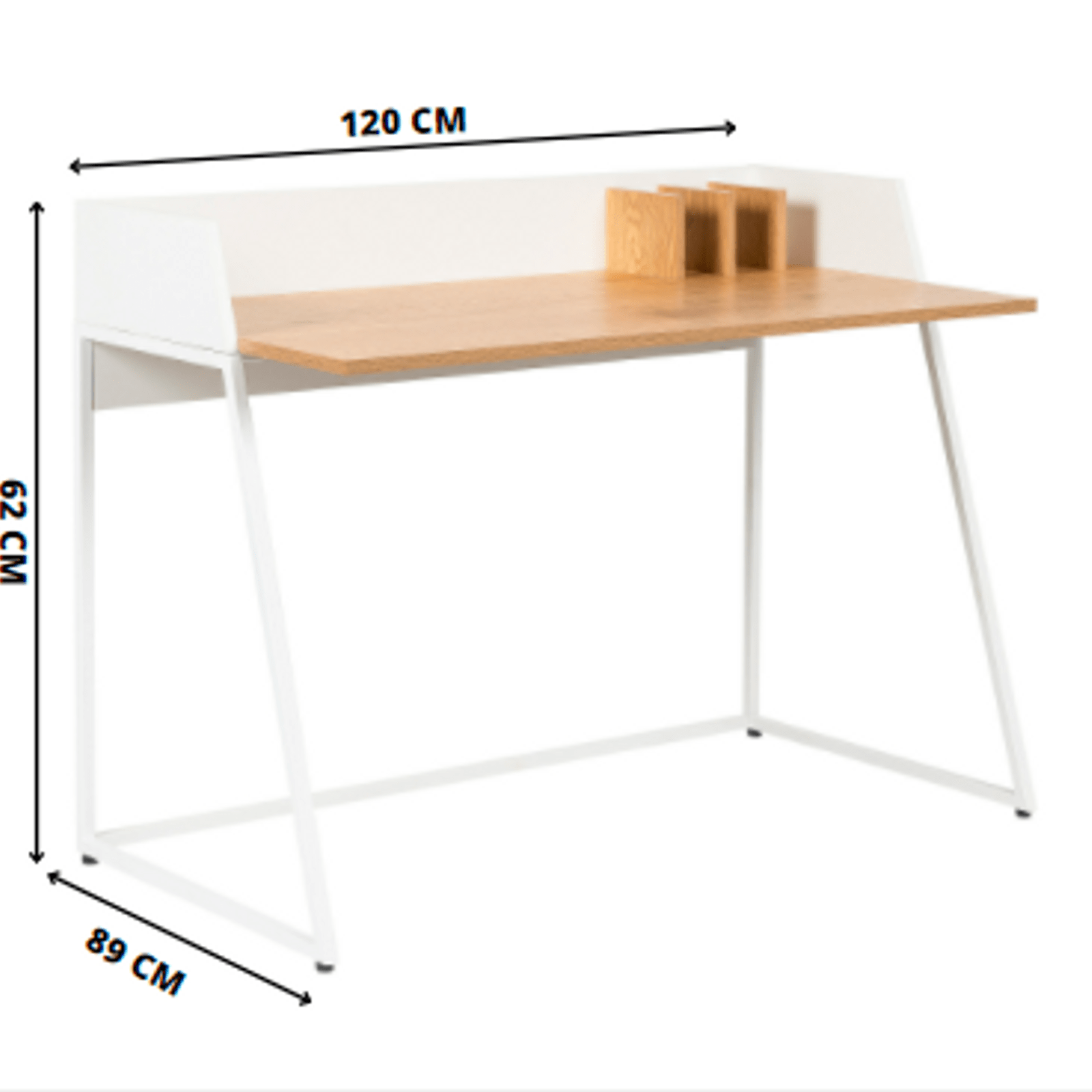Studium Home Office Desk Writing Table Oak White Bunnings Australia