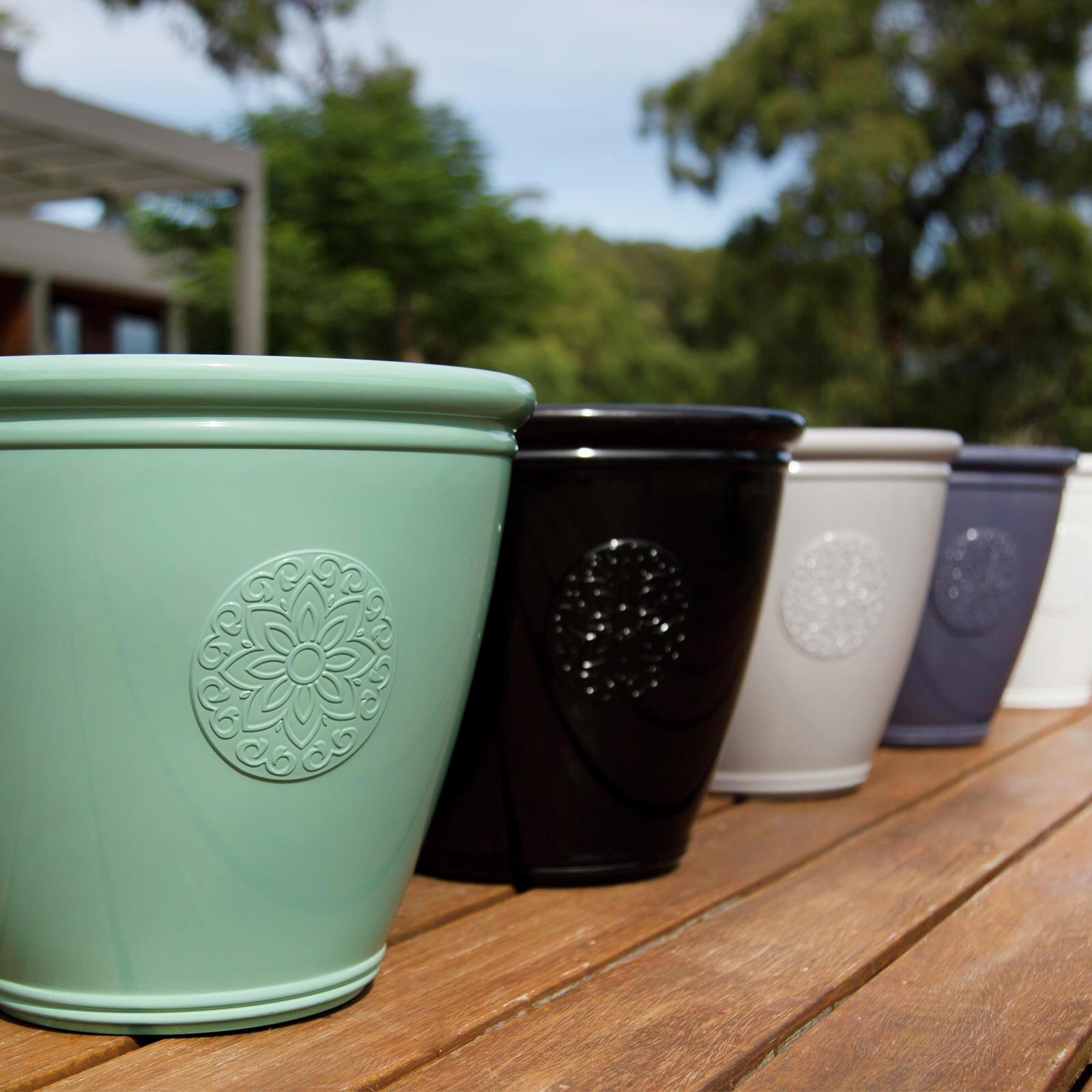 Northcote Pottery 46 x 38cm Teal Cottage Planter Bunnings Australia