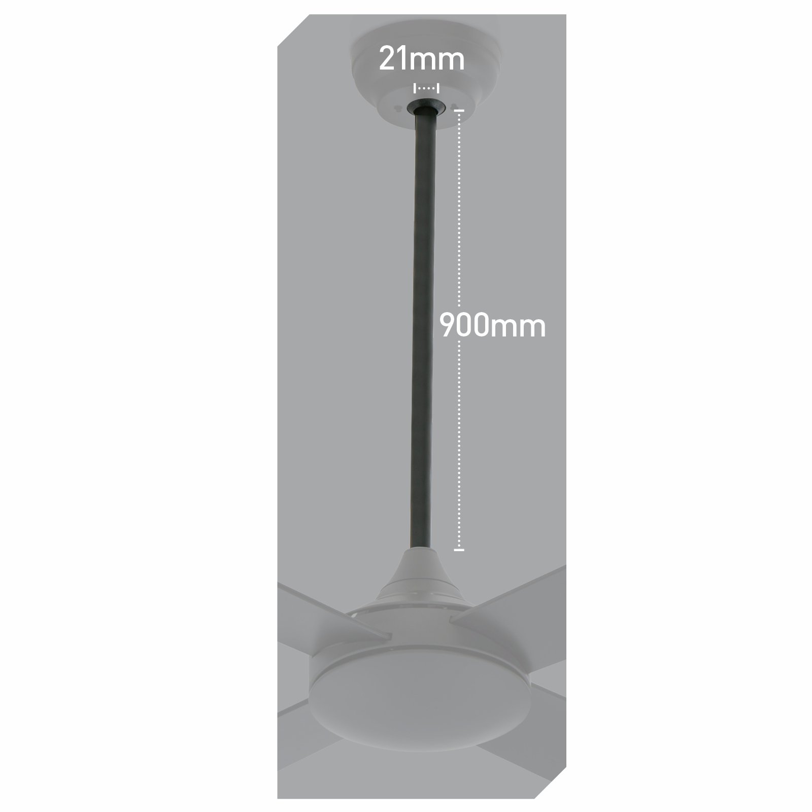 Arlec 900mm Matte Black Ceiling Fan Accessory Rod Bunnings Australia