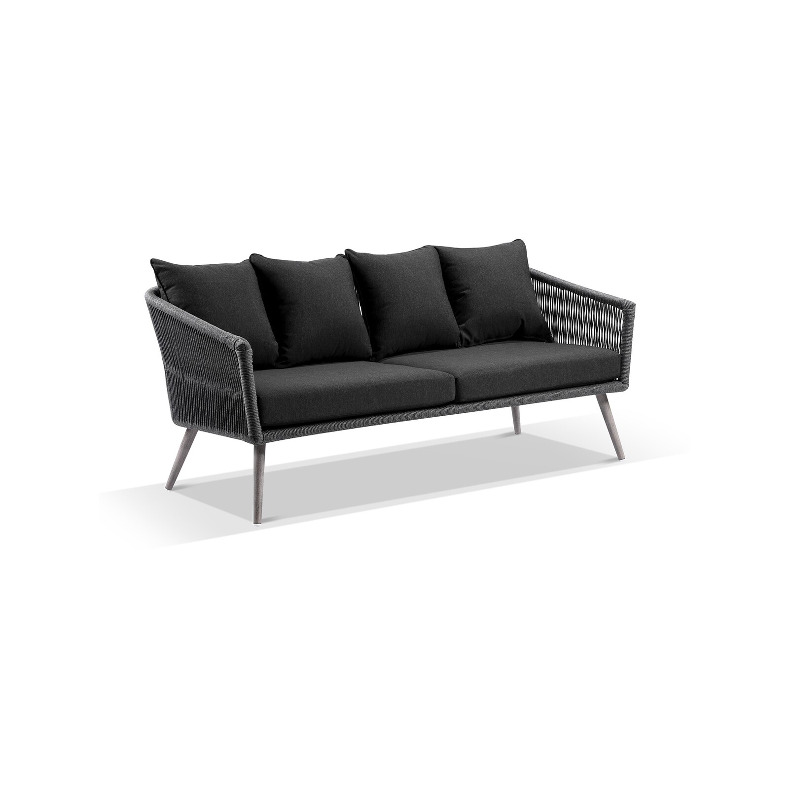 Herman Outdoor 3+2+1 Rope Lounge With Coffee Table Set Bunnings Australia