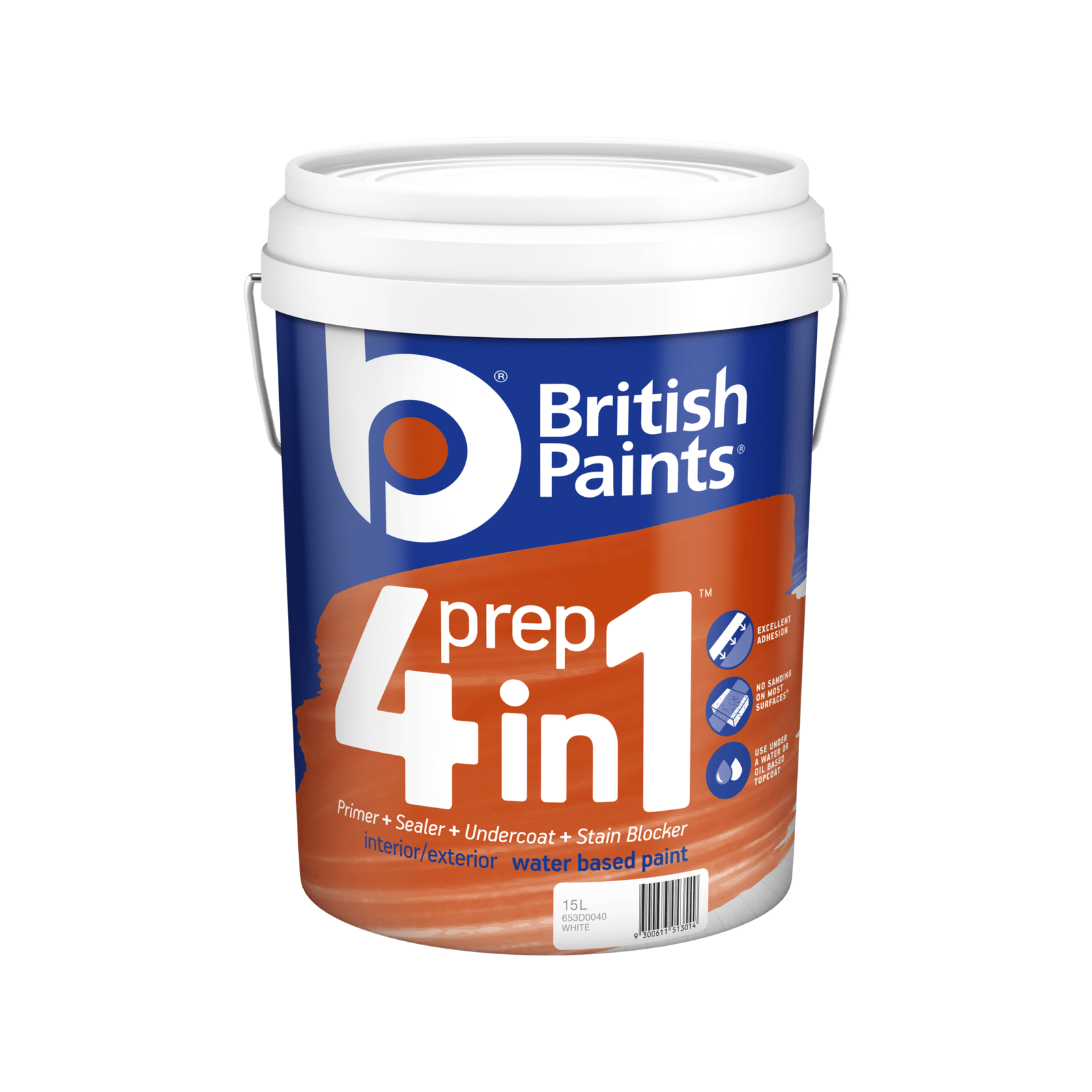 British Paints White 4 In 1 Prep Water Based Primer Sealer Undercoat