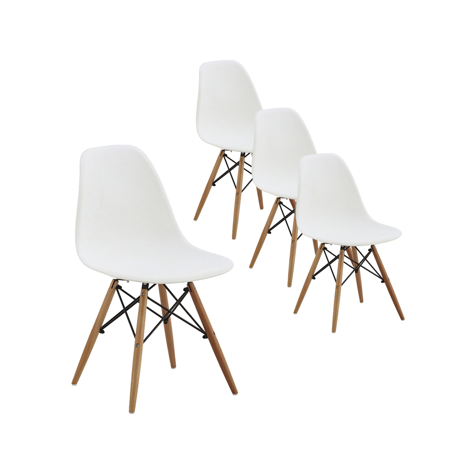 Oliver Set of 4 White Replica Dining Chairs Bunnings Australia