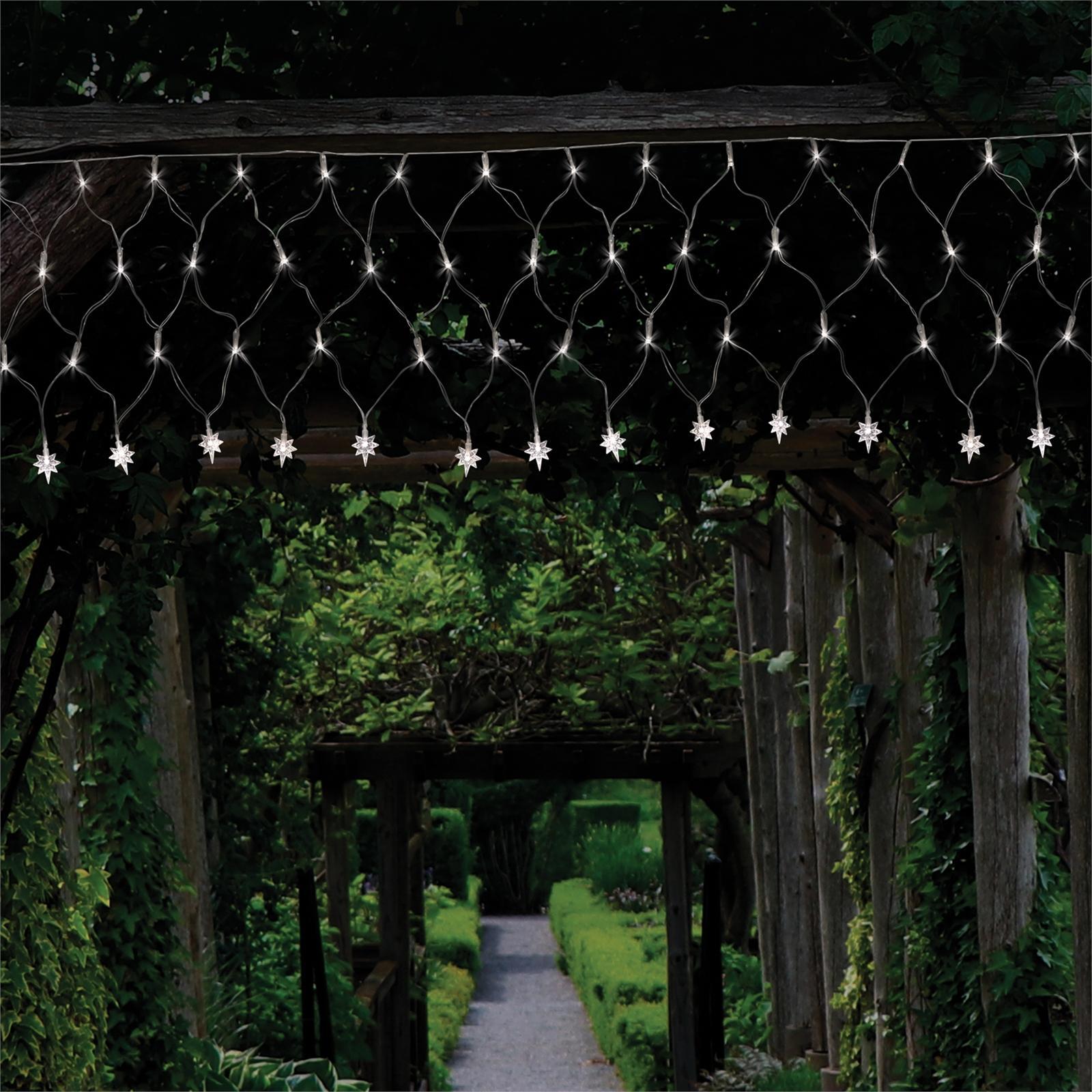 Lytworx 200 LED Warm White Solar Star Net Snowing Lights Bunnings