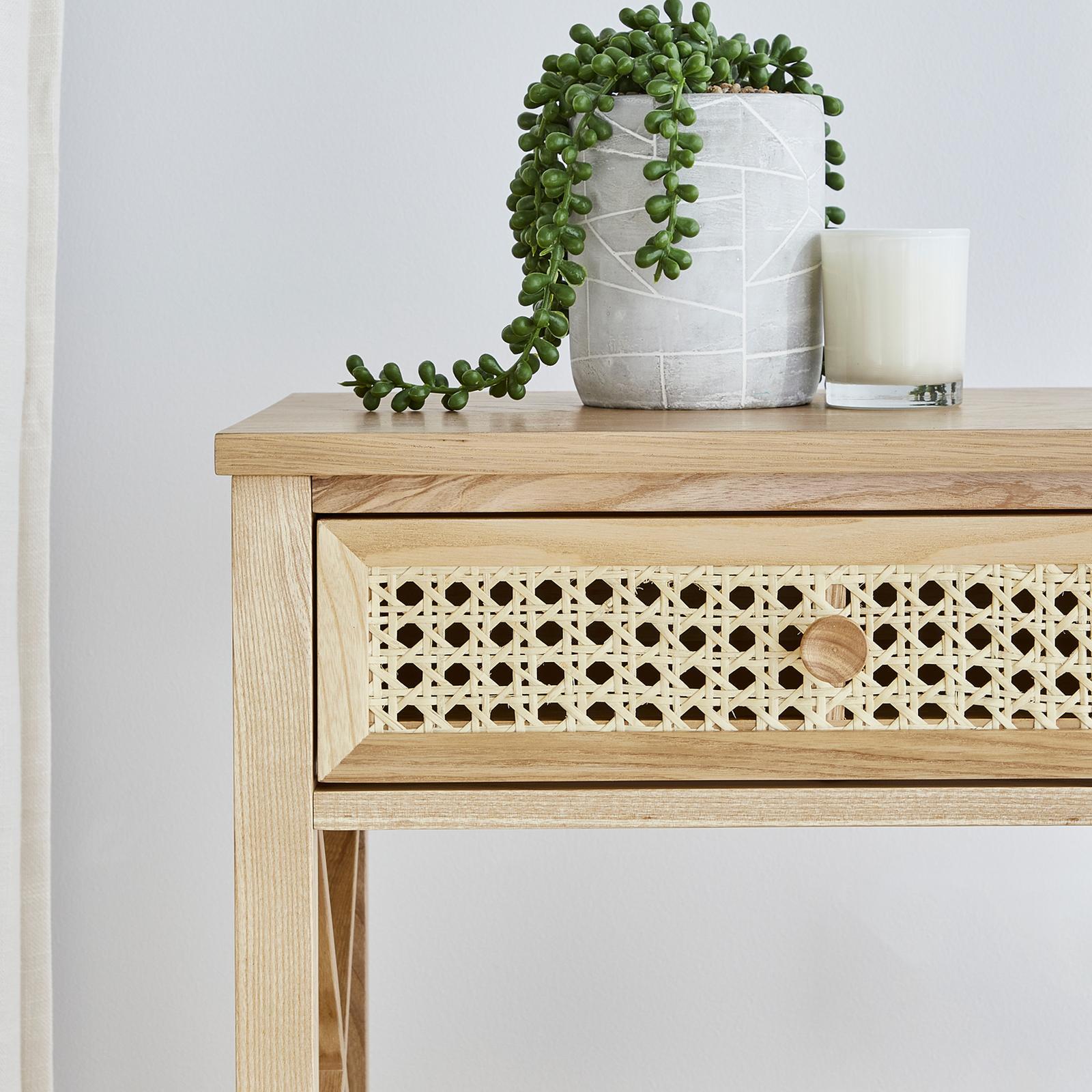 Cooper & Co. Hampton Rattan Bedside Table Natural Bunnings Australia