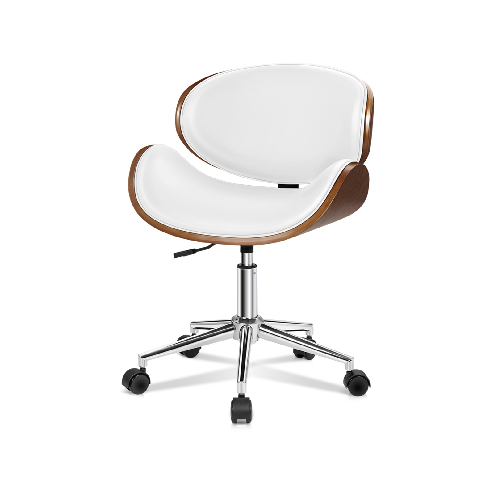 ALFORDSON Wooden Office Chair Computer Chairs Bentwood Seat Leather