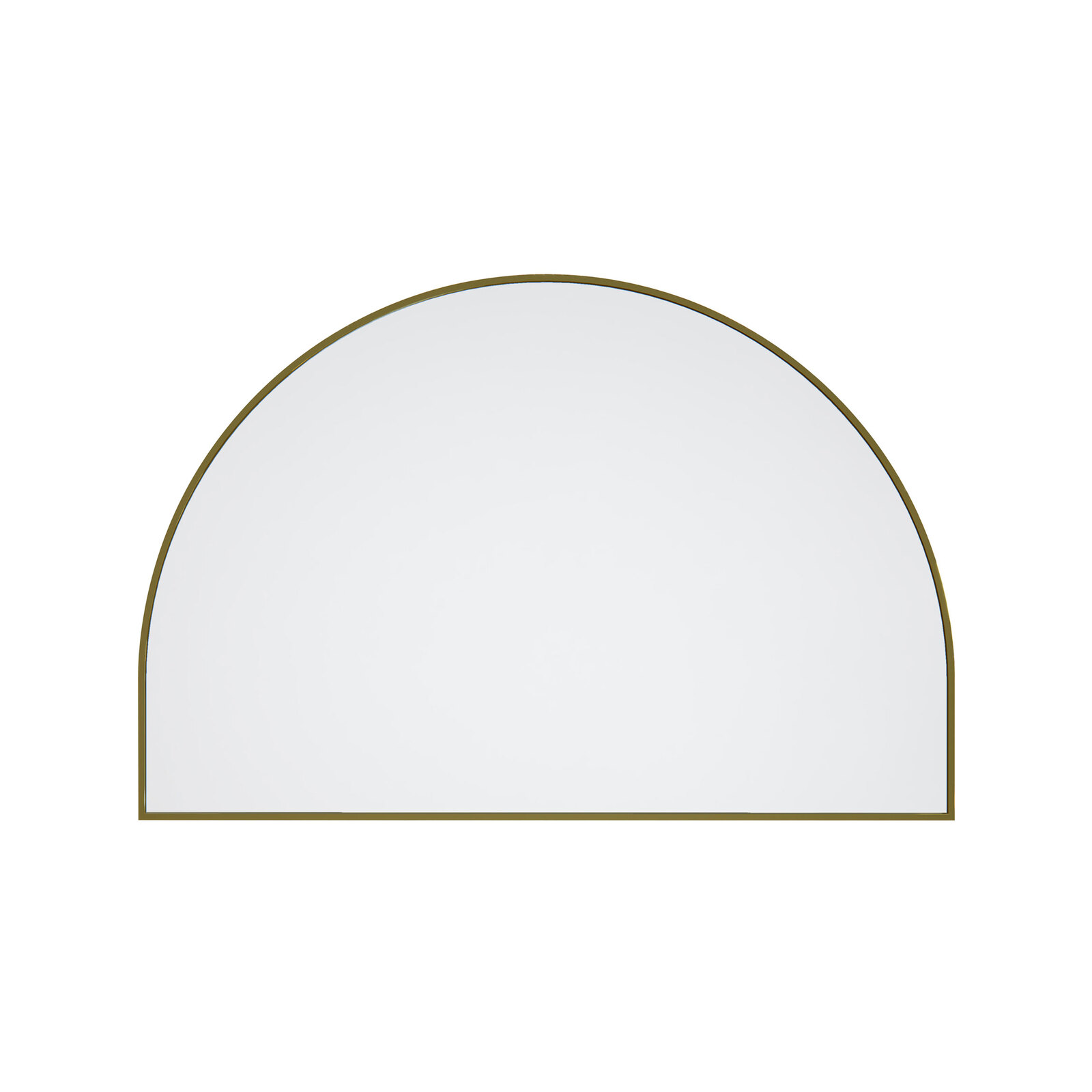 Future Glass 800 x 1200mm Satin Brass Arch Framed Mirror Bunnings