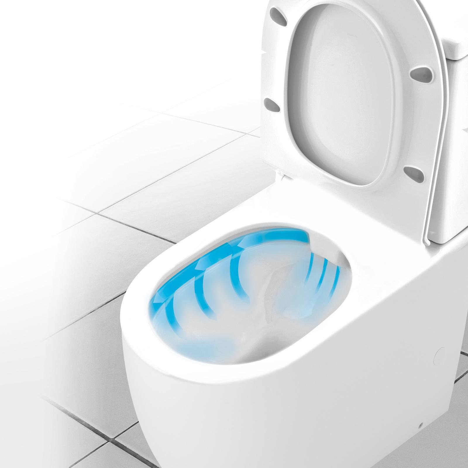 Cassien WELS 4 Star Touch Free Flush Rimless Back To Wall Toilet Suite