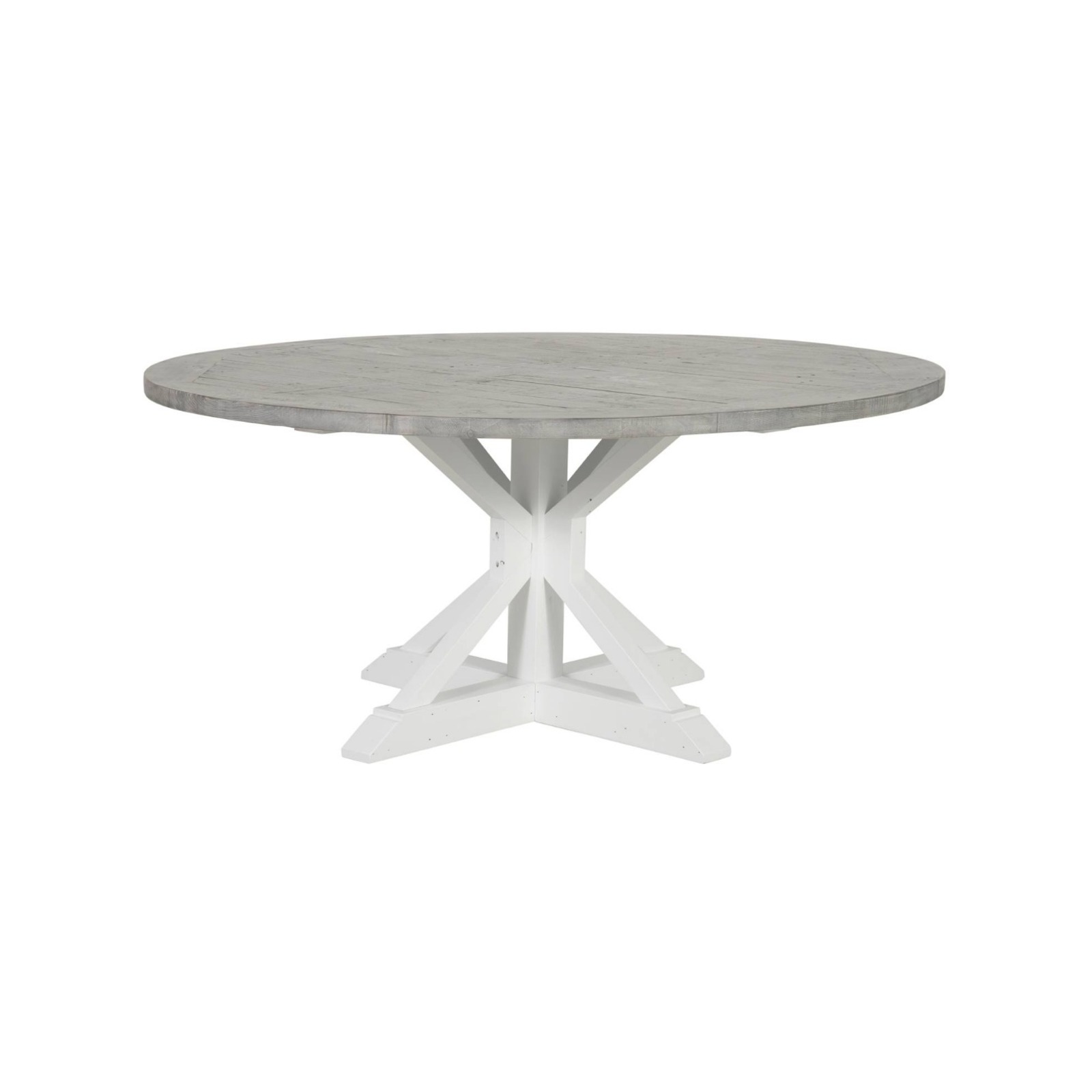 New Haven Indoor 1.7M Round Timber Table With 8 Dining Chairs