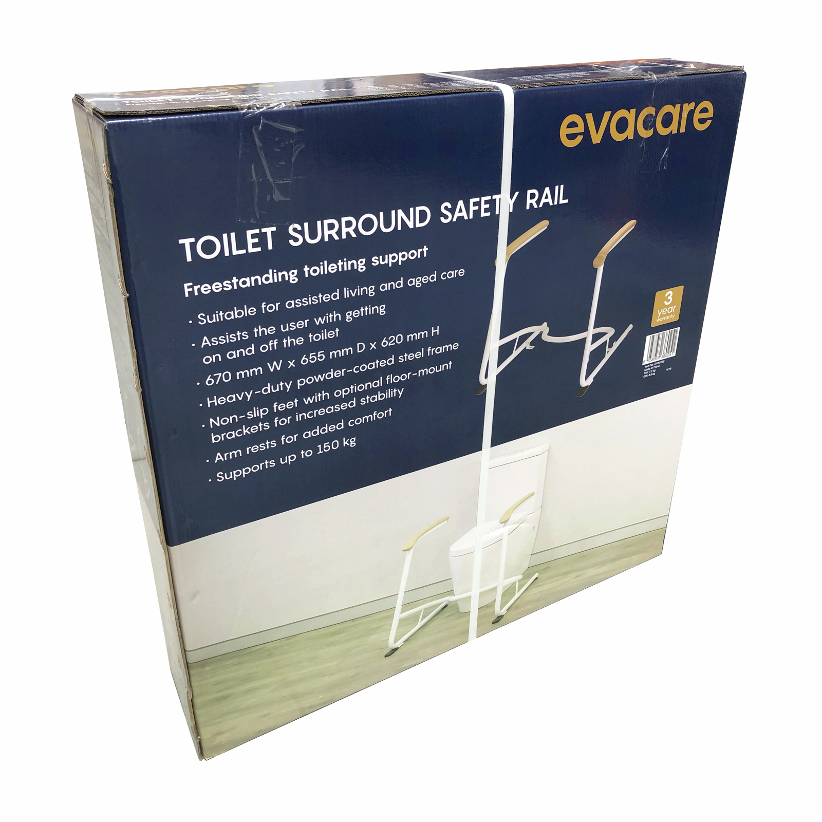 evekare Toilet Surround Safety Rail Bunnings Australia