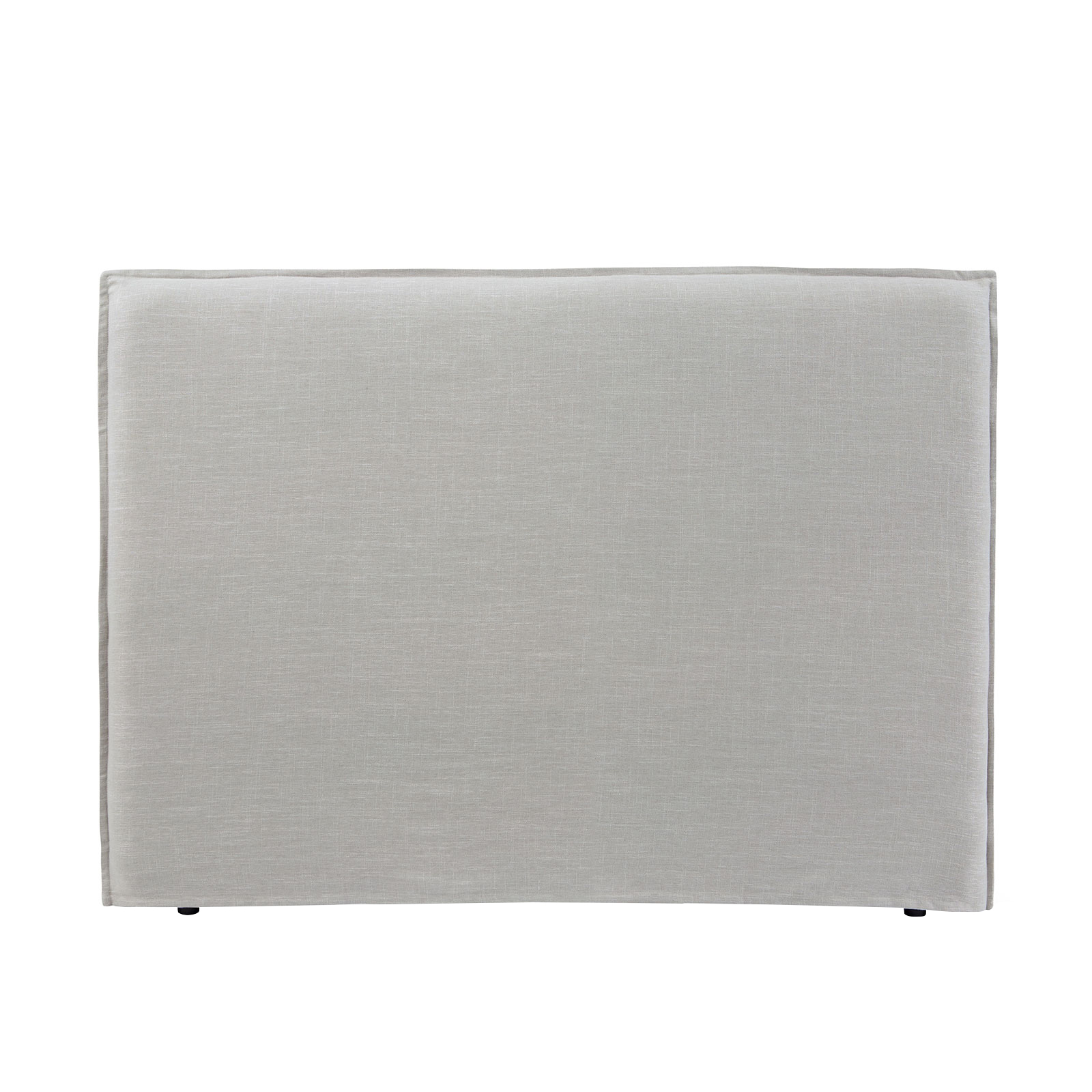 Black Mango Juno Taupe Queen Bedhead with Slipcover Bunnings Australia