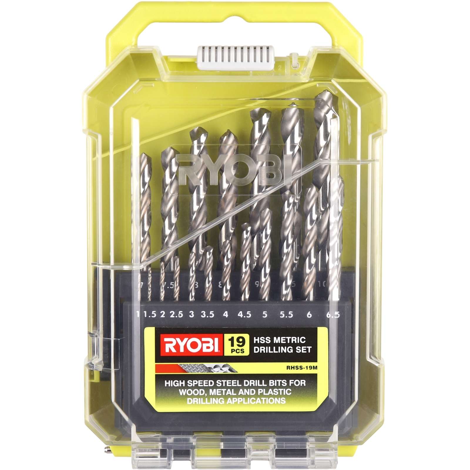 Ryobi 19 Piece Metric High Speed Steel Drill Bit Set Bunnings Australia