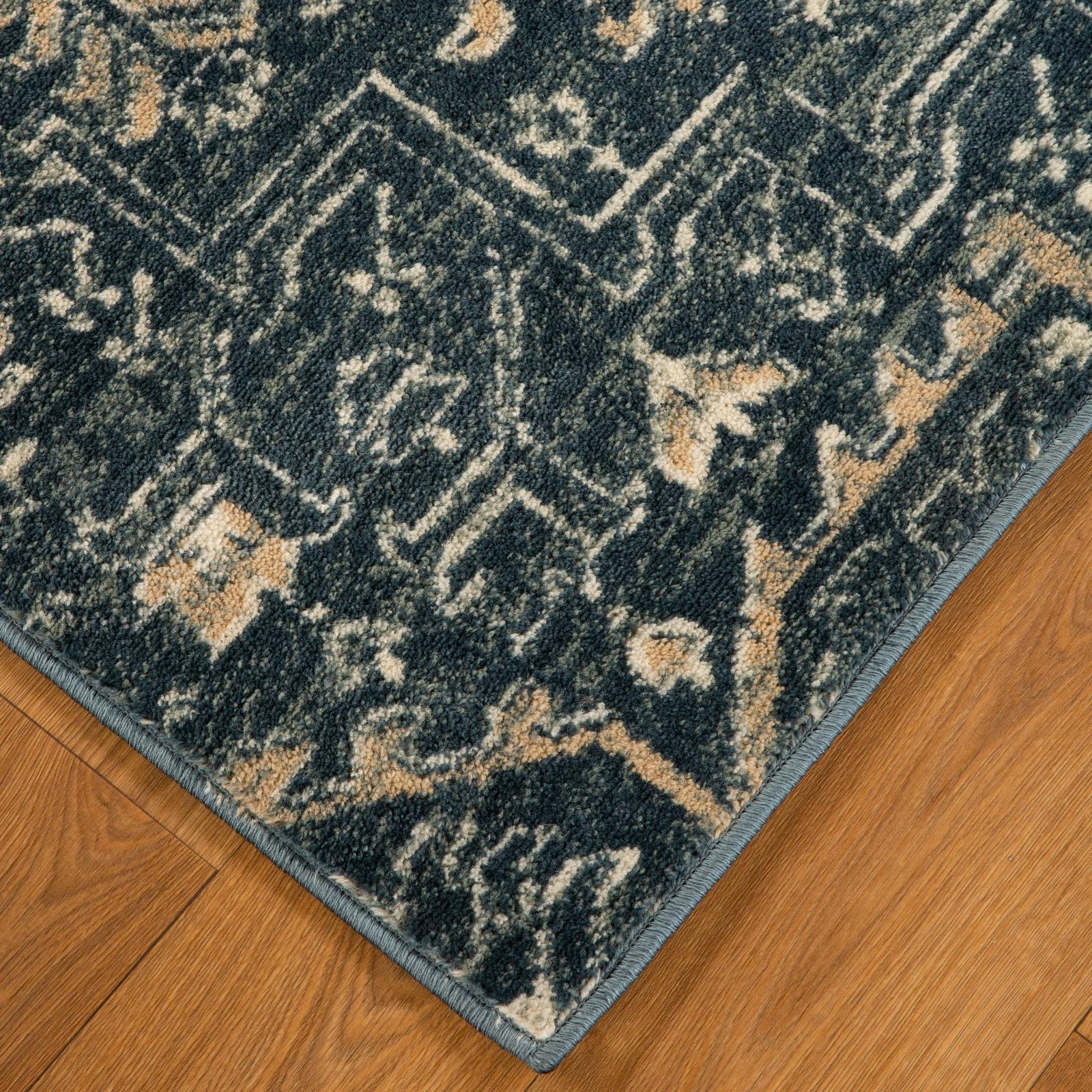 Venice 200 x 280cm Blue 88 Distressed Traditional Rug Bunnings Australia