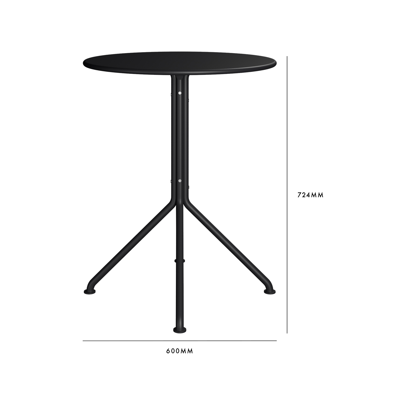 Mimosa 60cm Black Torino Outdoor Round Table Bunnings Australia