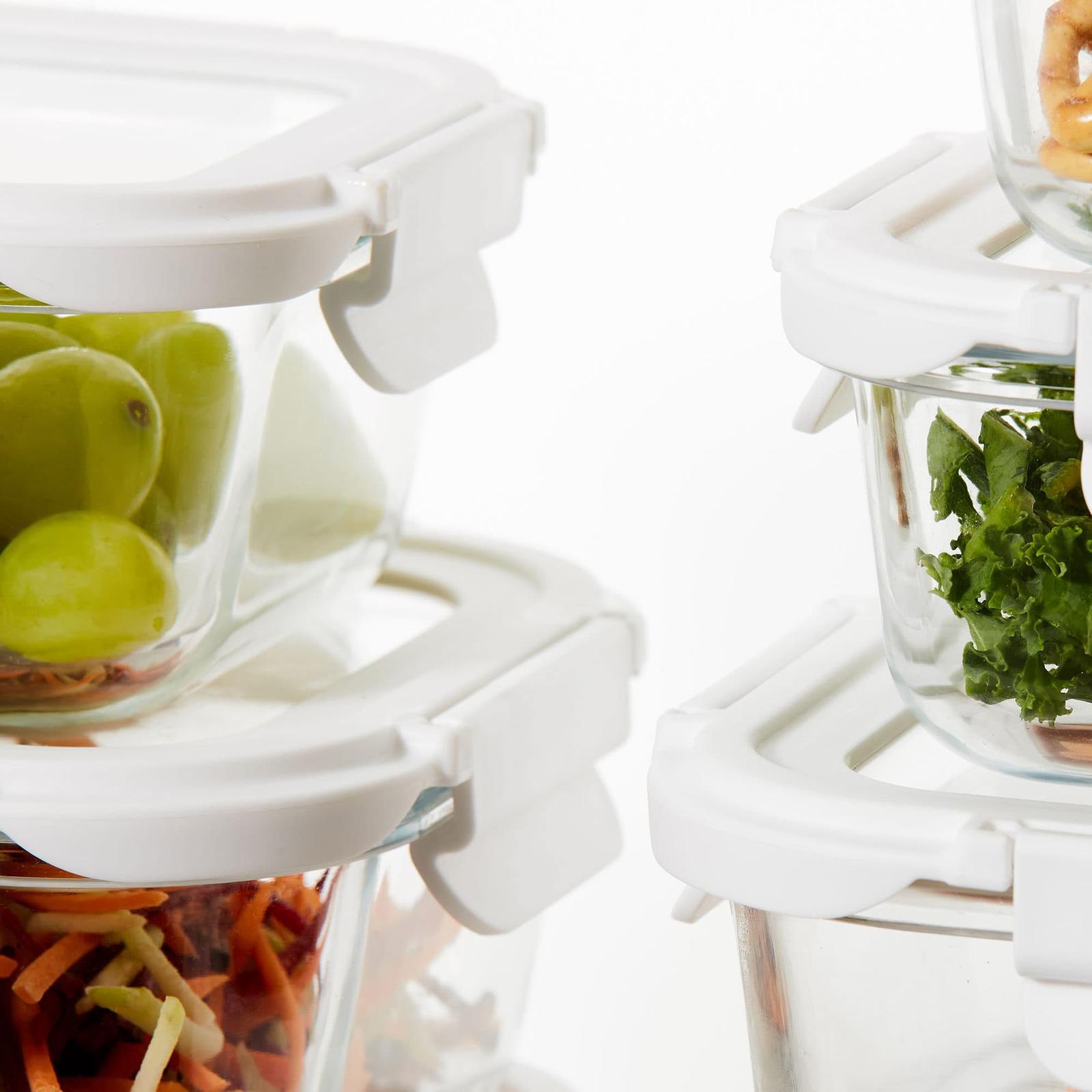 Kitchen Pro VersaLock Glass Food Storage Container 10 Piece Set White