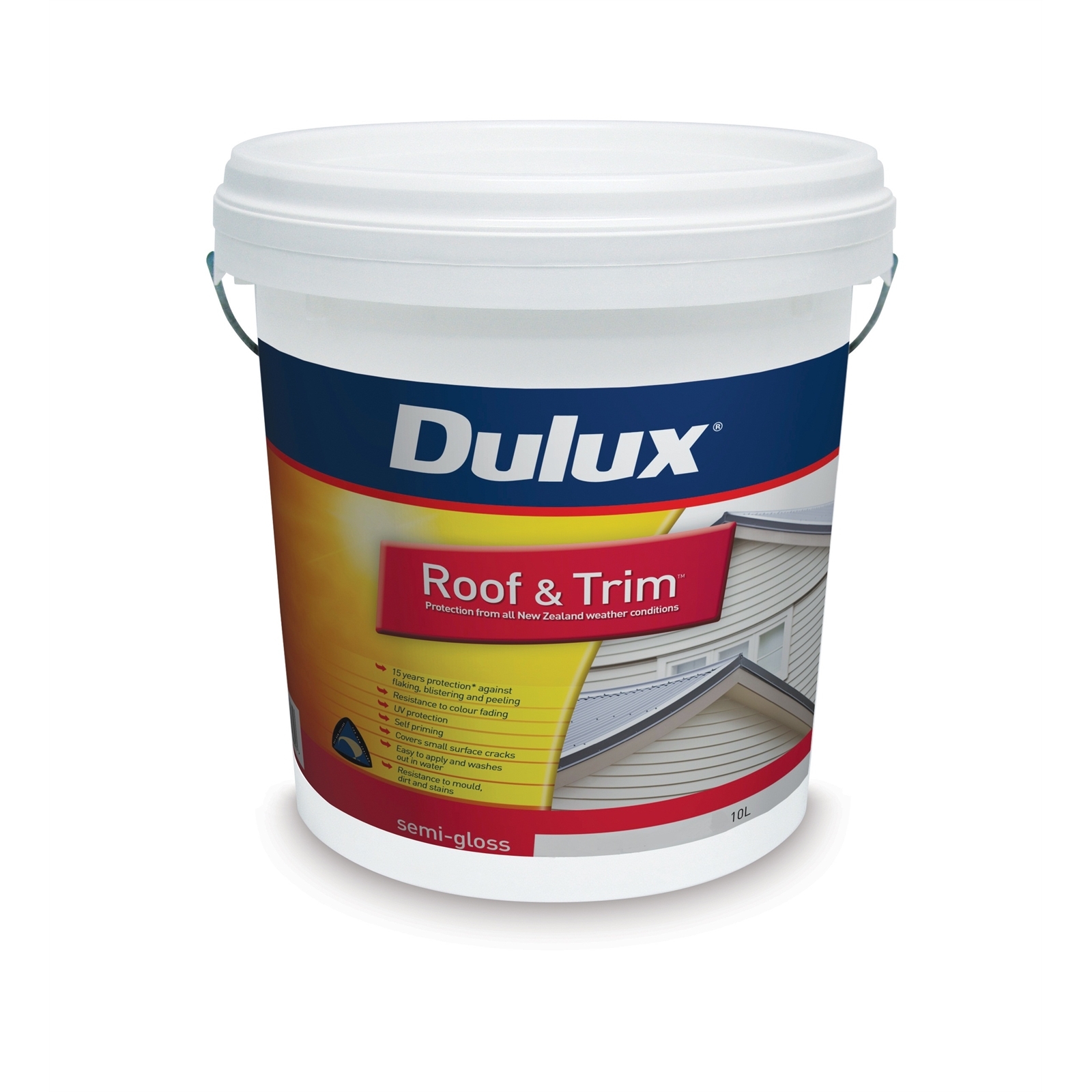 Dulux Roof And Trim 10L Extra Bright Base Semi Gloss Paint Bunnings