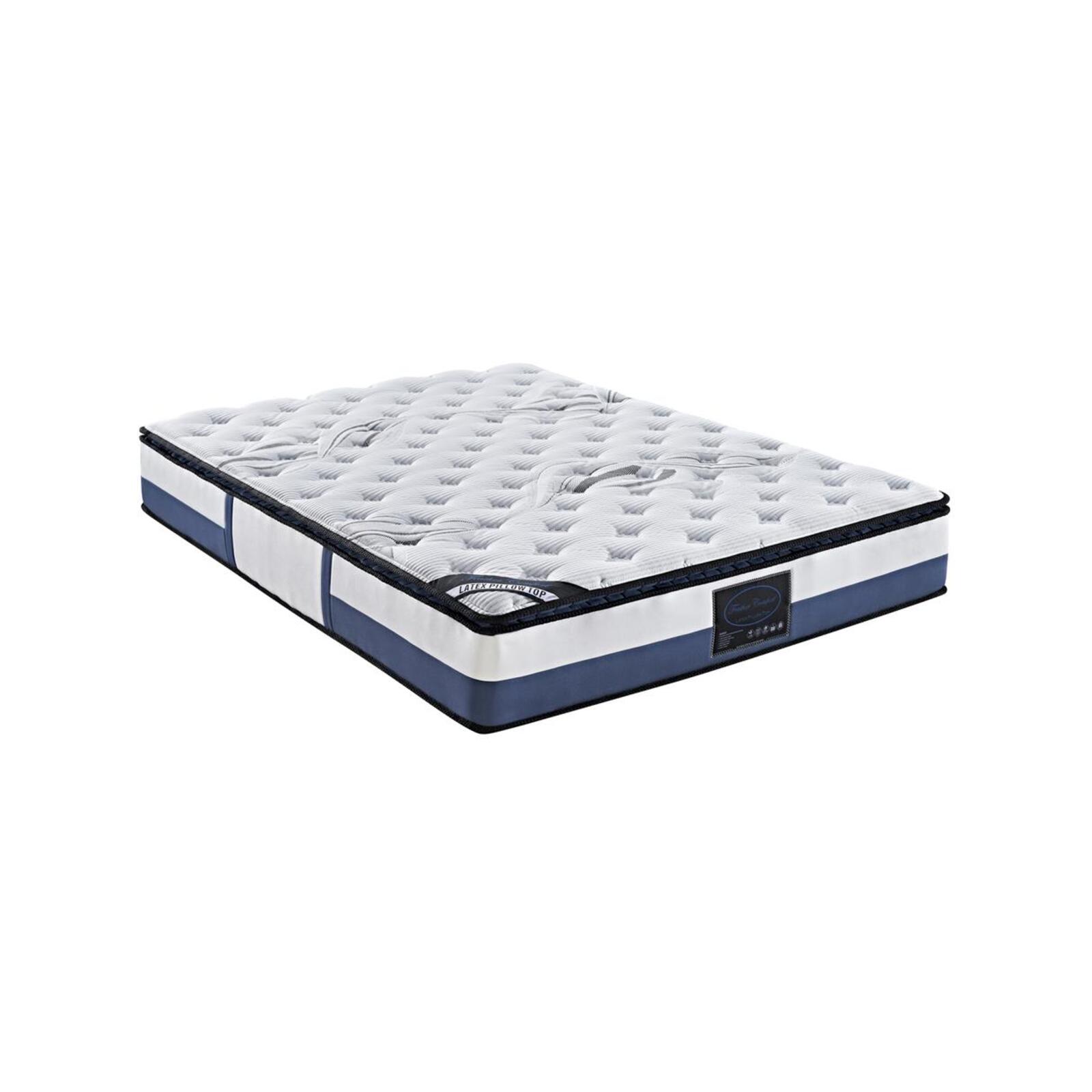 Double Mattress Latex Pillow Top Pocket Spring Foam Medium Firm Bed