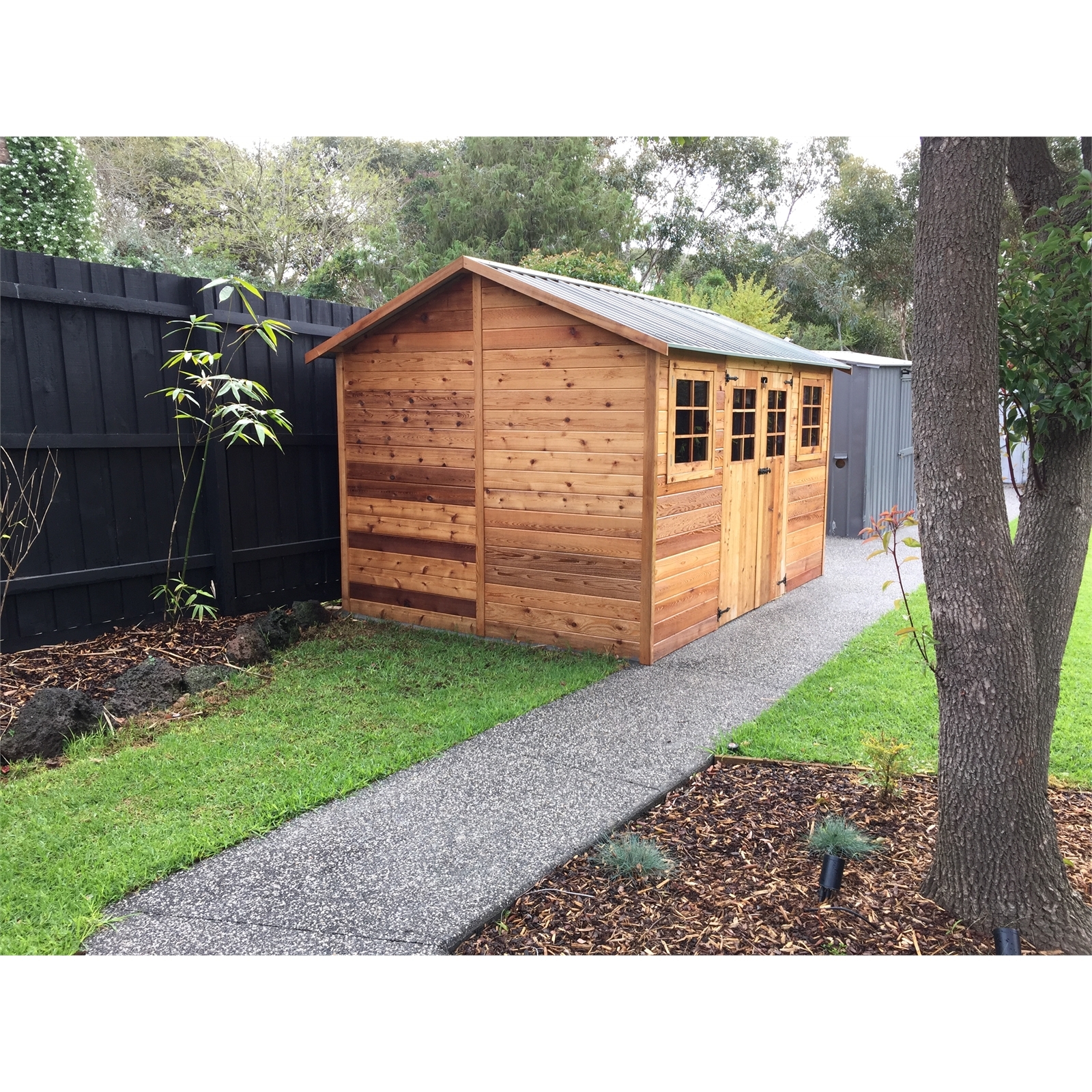 STILLA 3.64 x 2.53 x 2.55m Willow Cedar Shed Bunnings Australia