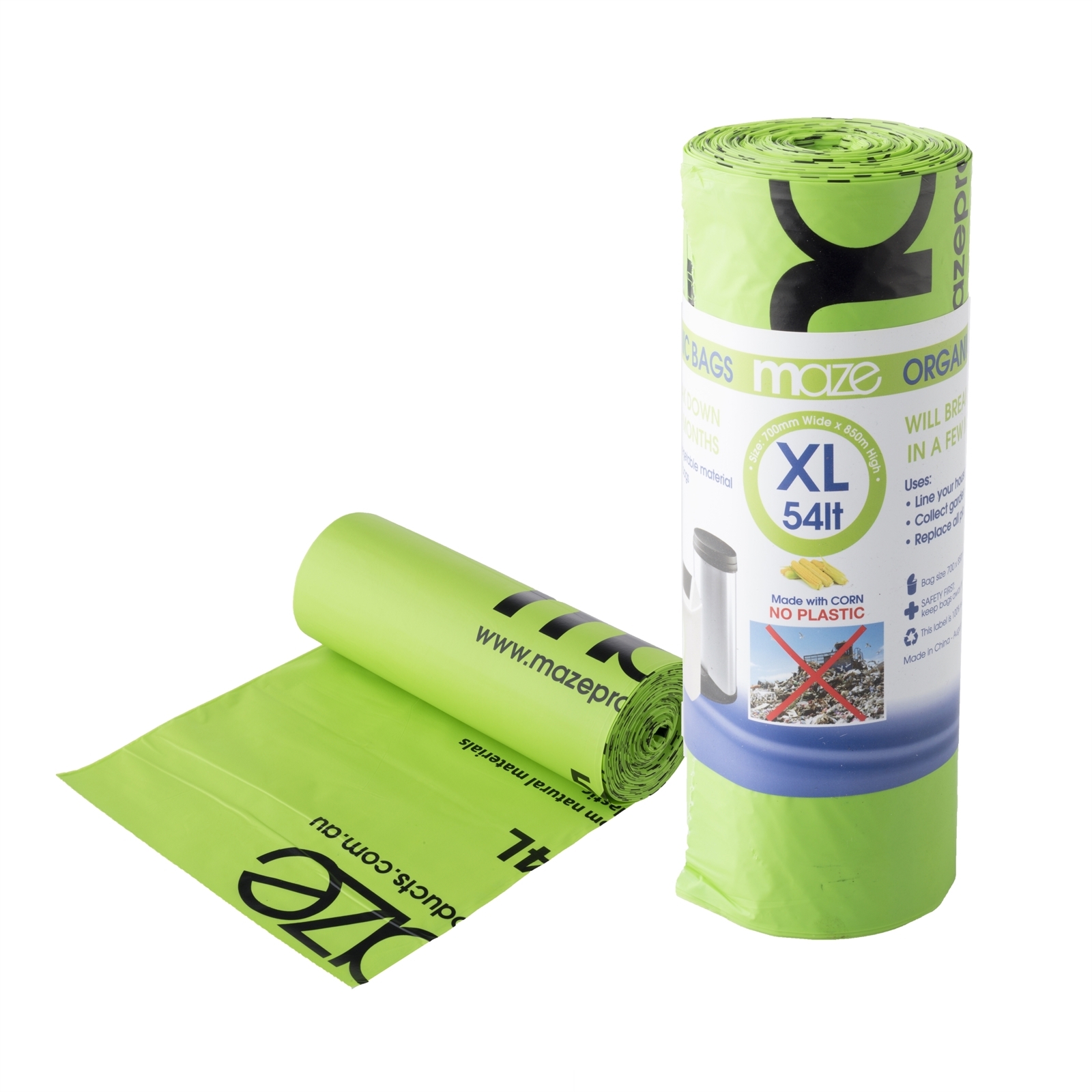 Maze 54L Extra Large Organic Rubbish Bags 20 Pack Bunnings Australia