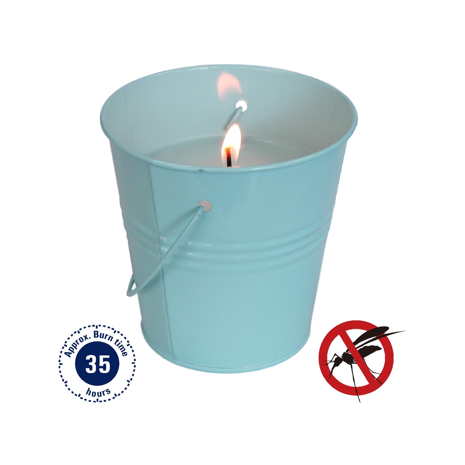 Marquee Blue Steel Tin Citronella Candle Bunnings Australia