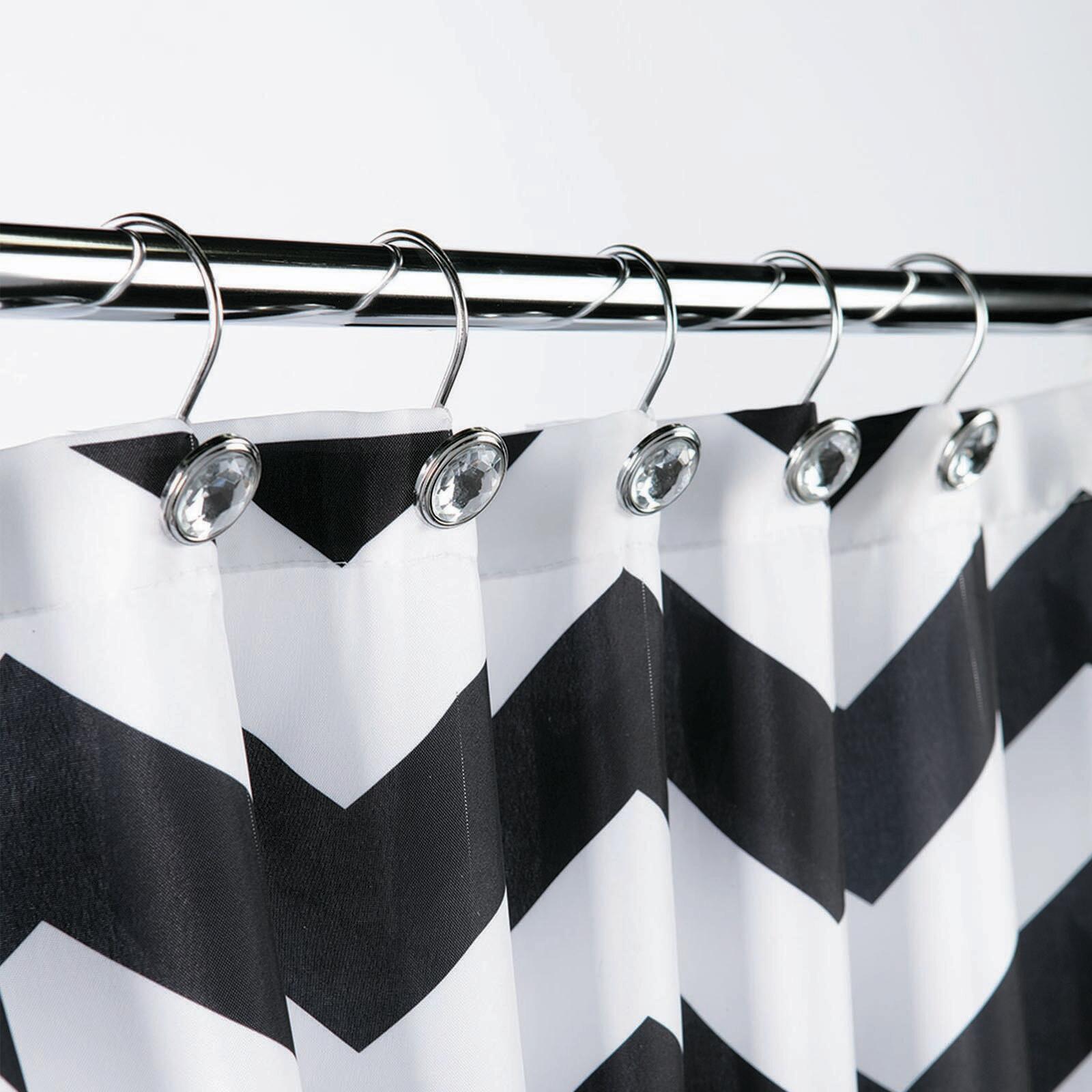 Barelli 180 x 180cm Midnight Flow Polyester Shower Curtain Bunnings