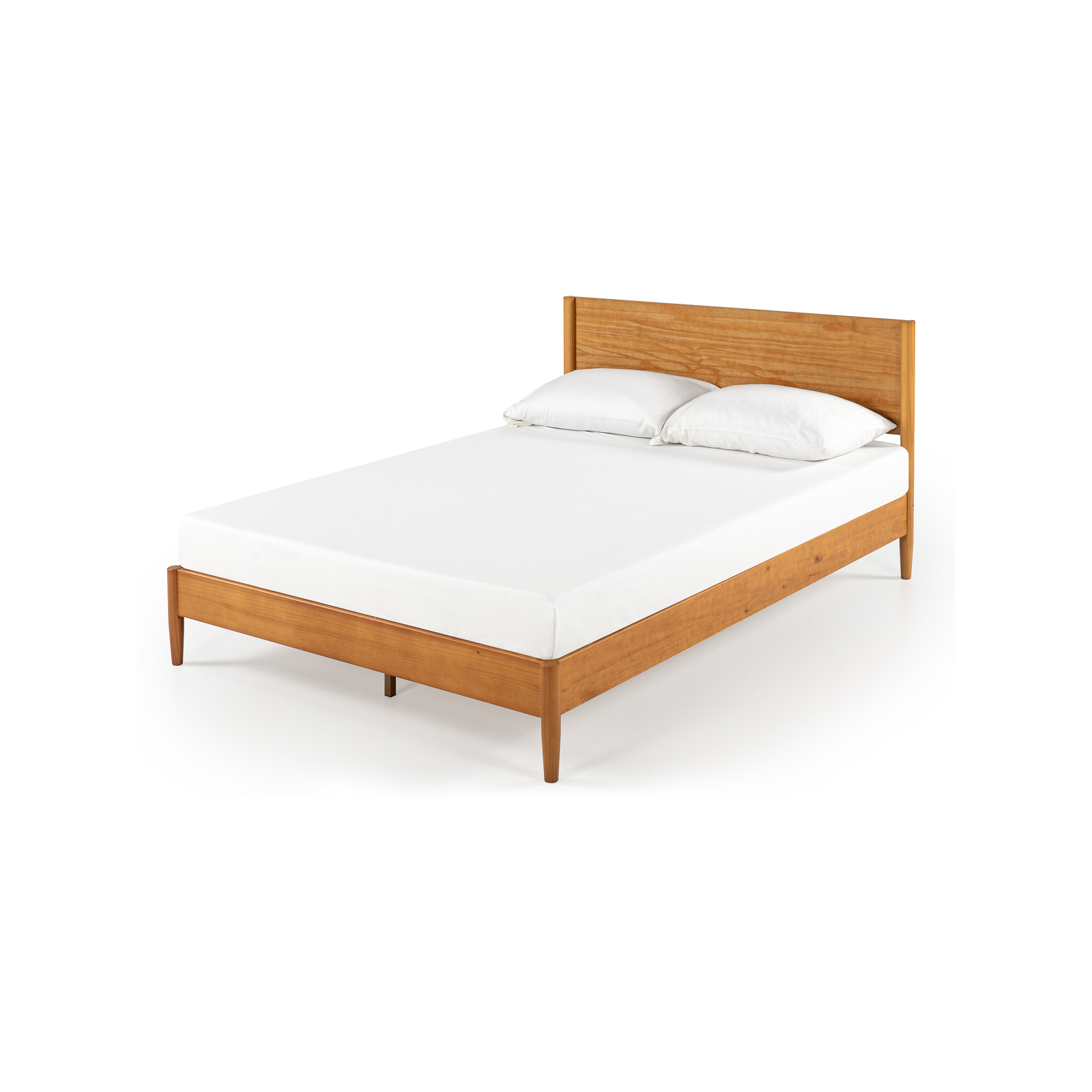 Zinus Allen Mid Century Solid Wood Bed Frame Queen Bunnings Australia