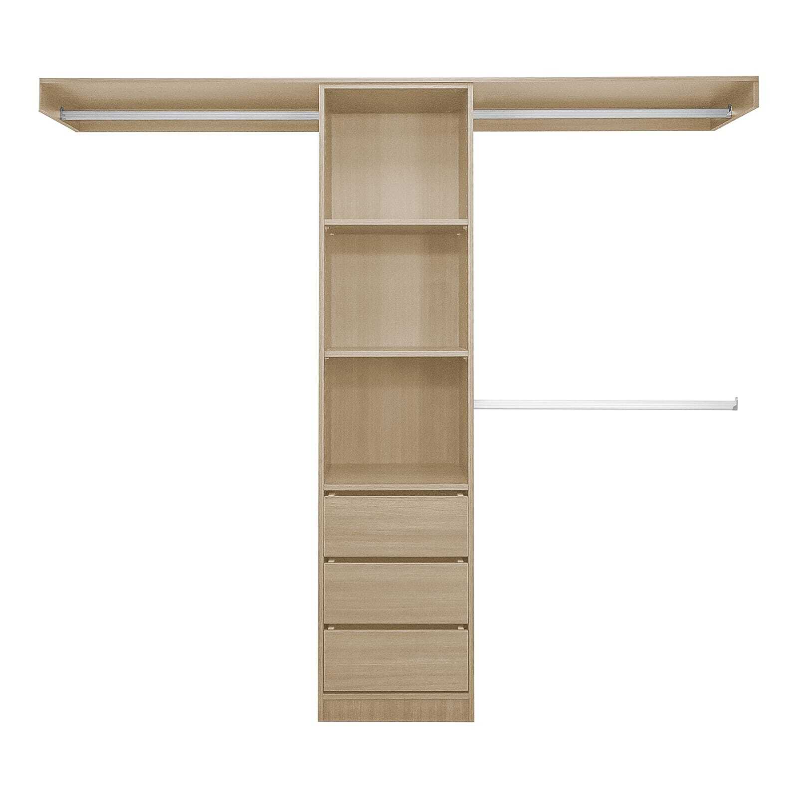 Multistore 1800 2100mm Beach Pack 4 Built In Wardrobe Package