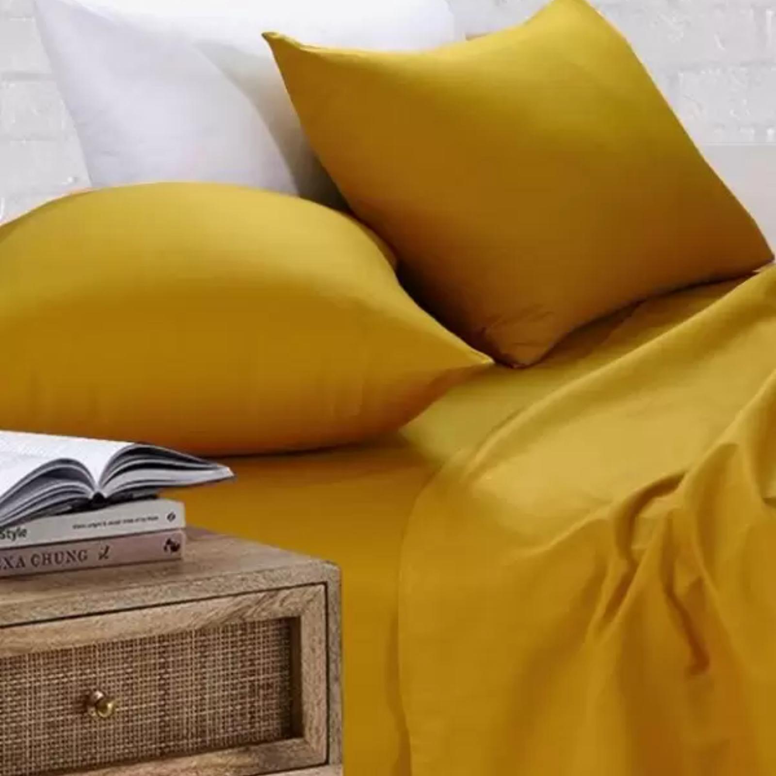 Amson Royale Cotton Super King Sheet Set Fitted Flat Sheet With